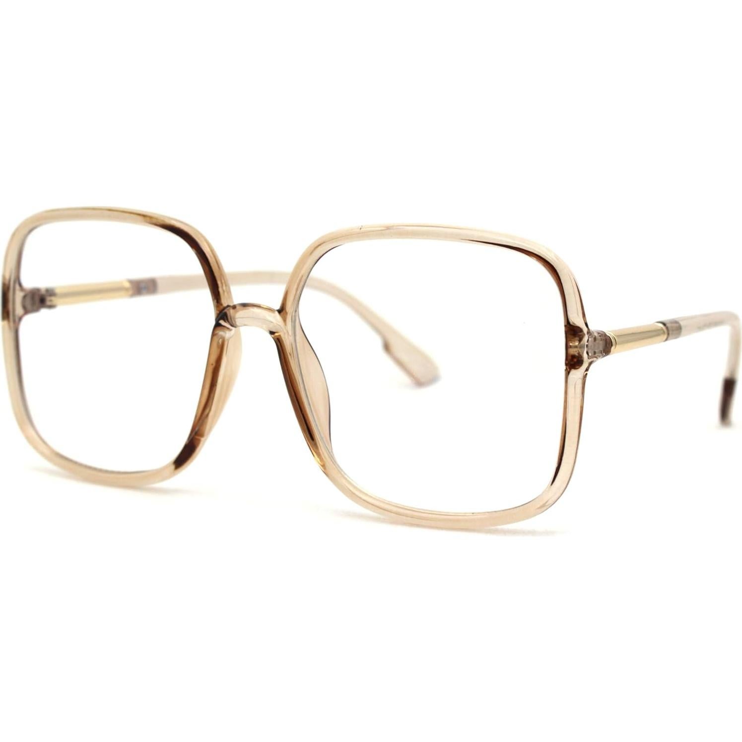 Gafas de sol rectangulares SA106 mujer 90s transparentes UV400