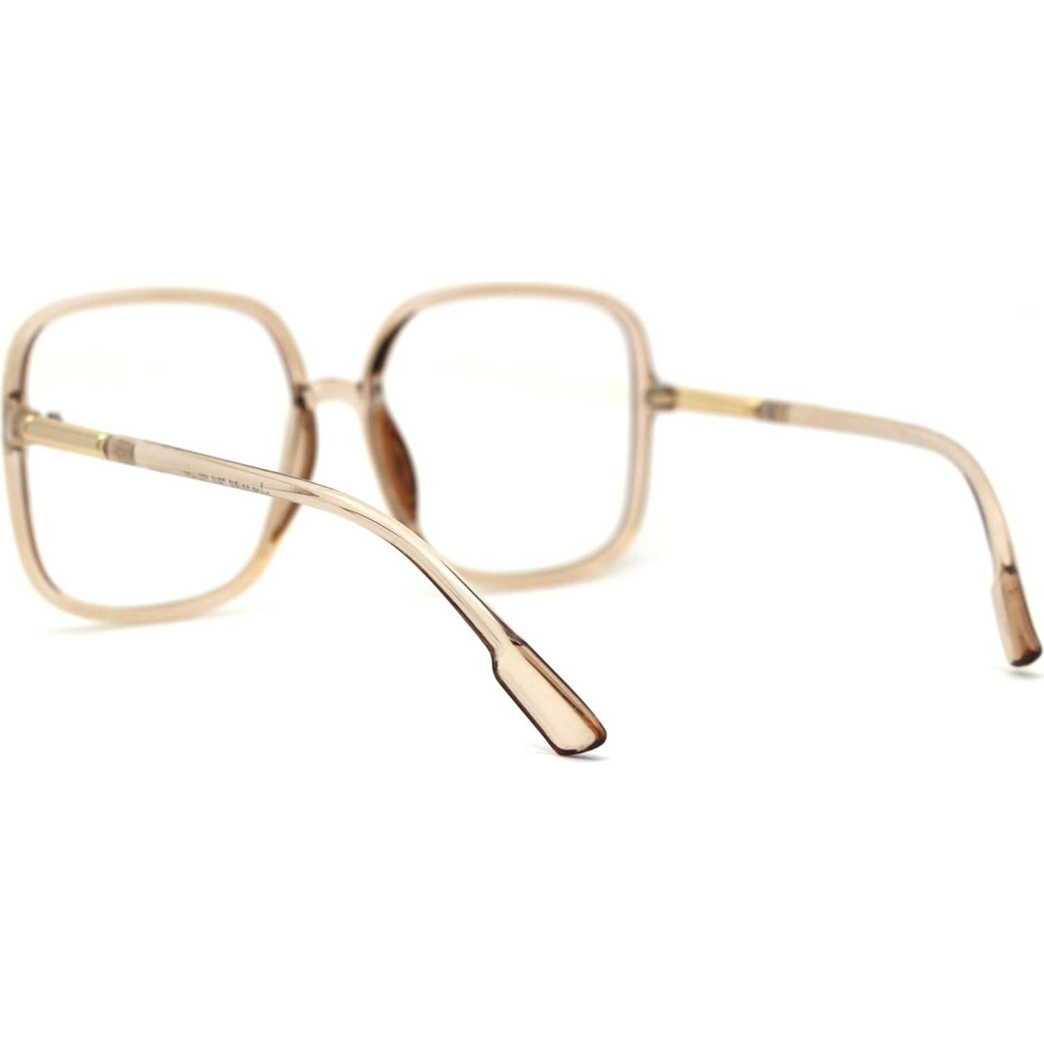 Gafas de sol rectangulares SA106 mujer 90s transparentes UV400