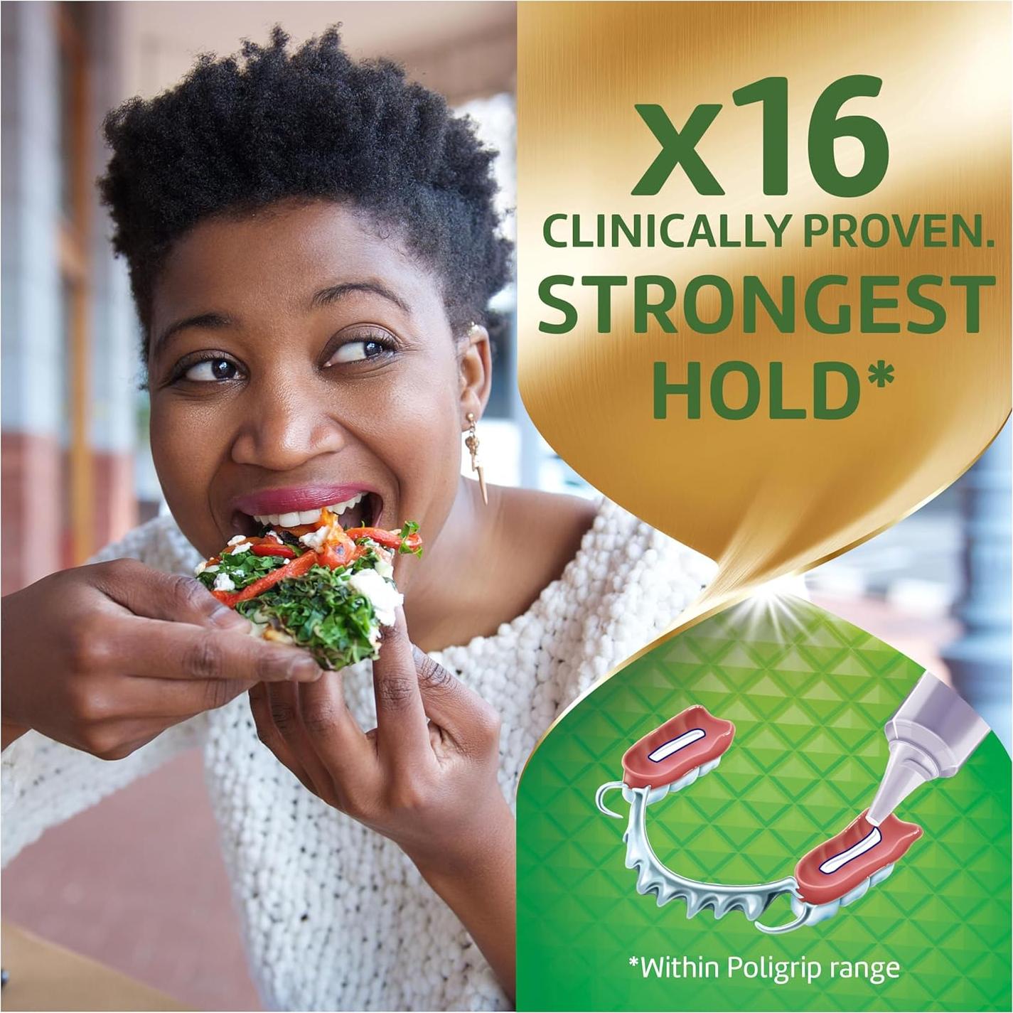 Crema Adhesiva para Dentaduras Poligrip Power Max 4x62.37g Menta