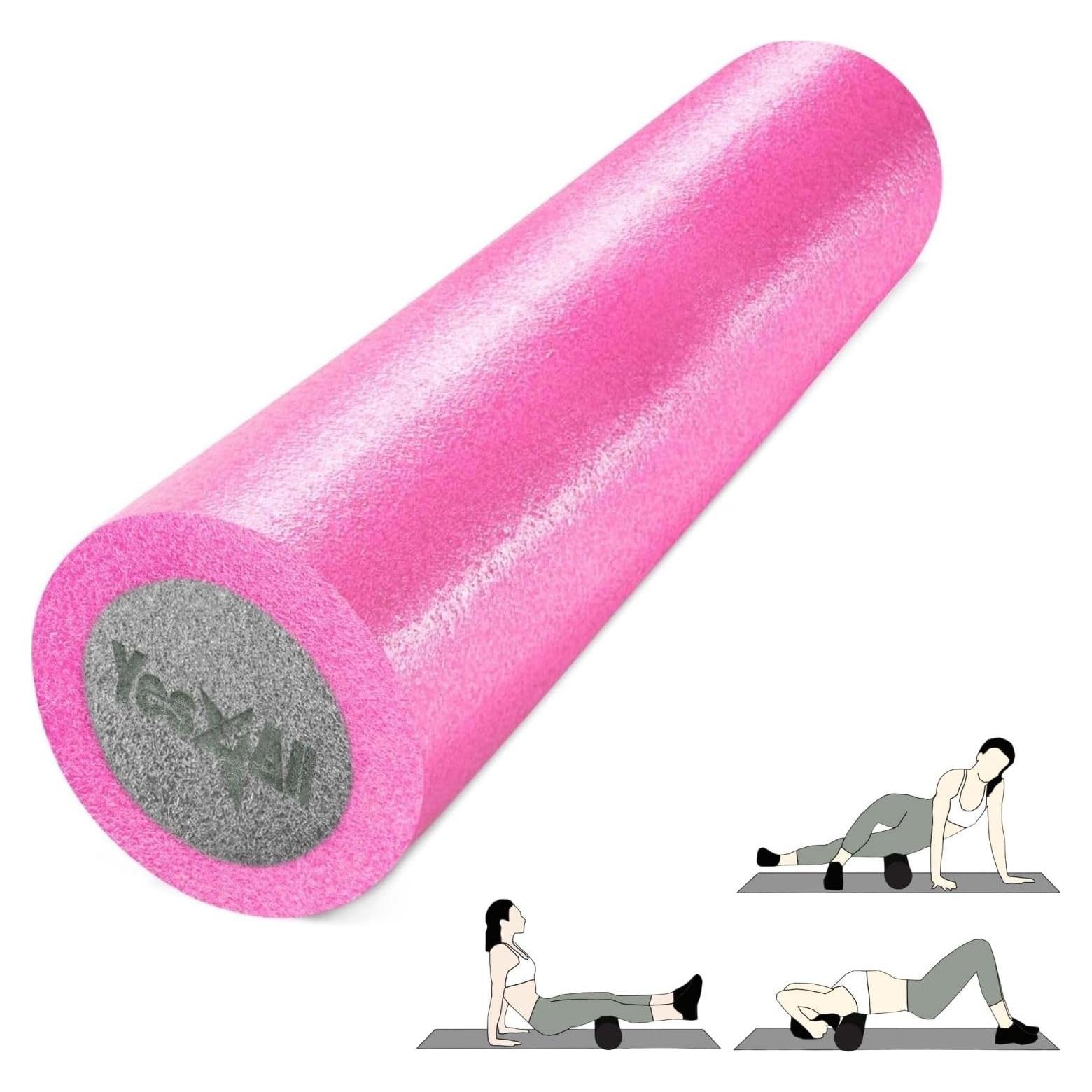 Rodillo de Espuma Yes4All RFEG 60 cm Rosa/Gris - Densidad Media