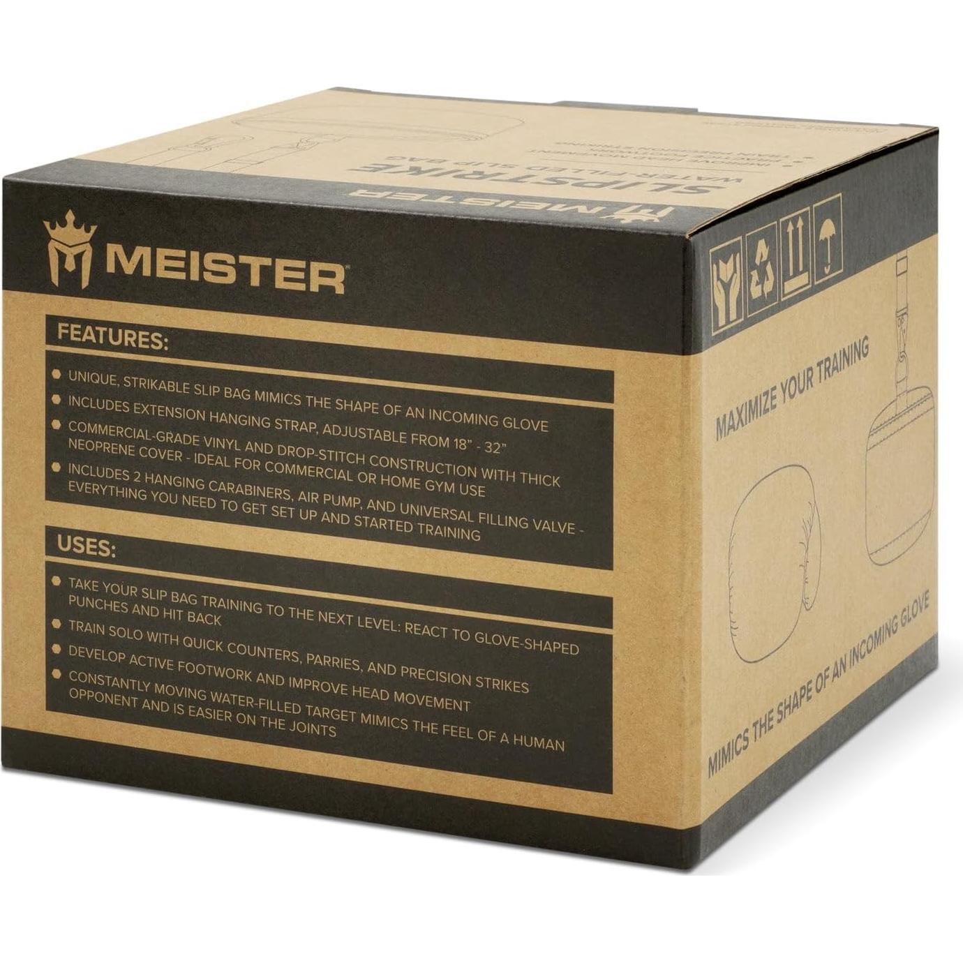 Bolsa de Boxeo Meister SlipStrike Llenada de Agua 18cm Negro