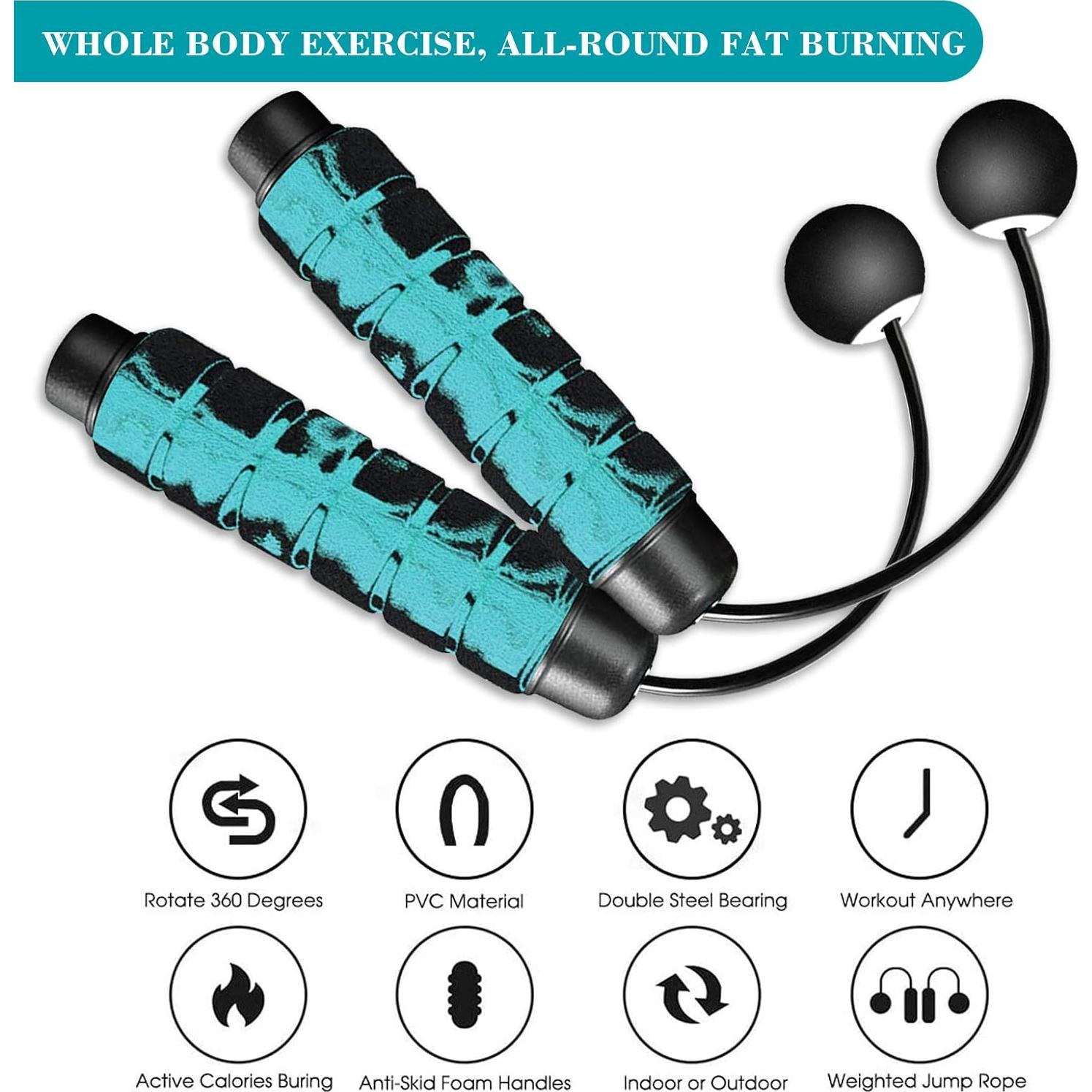 Cuerda de Salto Inalámbrica Redify con Peso Ajustable 0.32kg