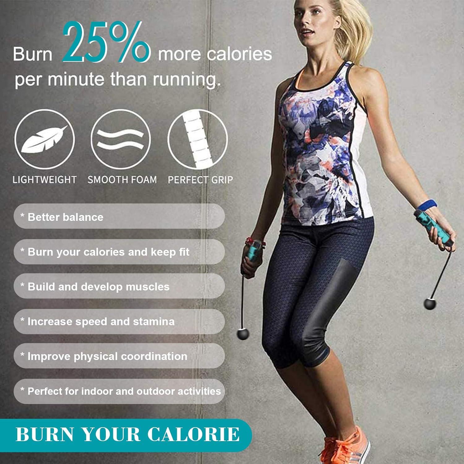 Cuerda de Salto Inalámbrica Redify con Peso Ajustable 0.32kg