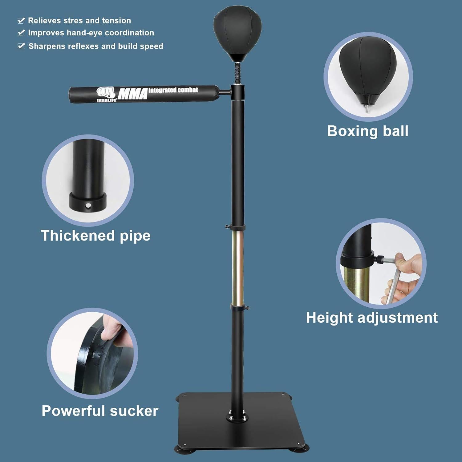 Barra de Boxeo Giratoria INNOLIFE Ajustable 137-180 cm