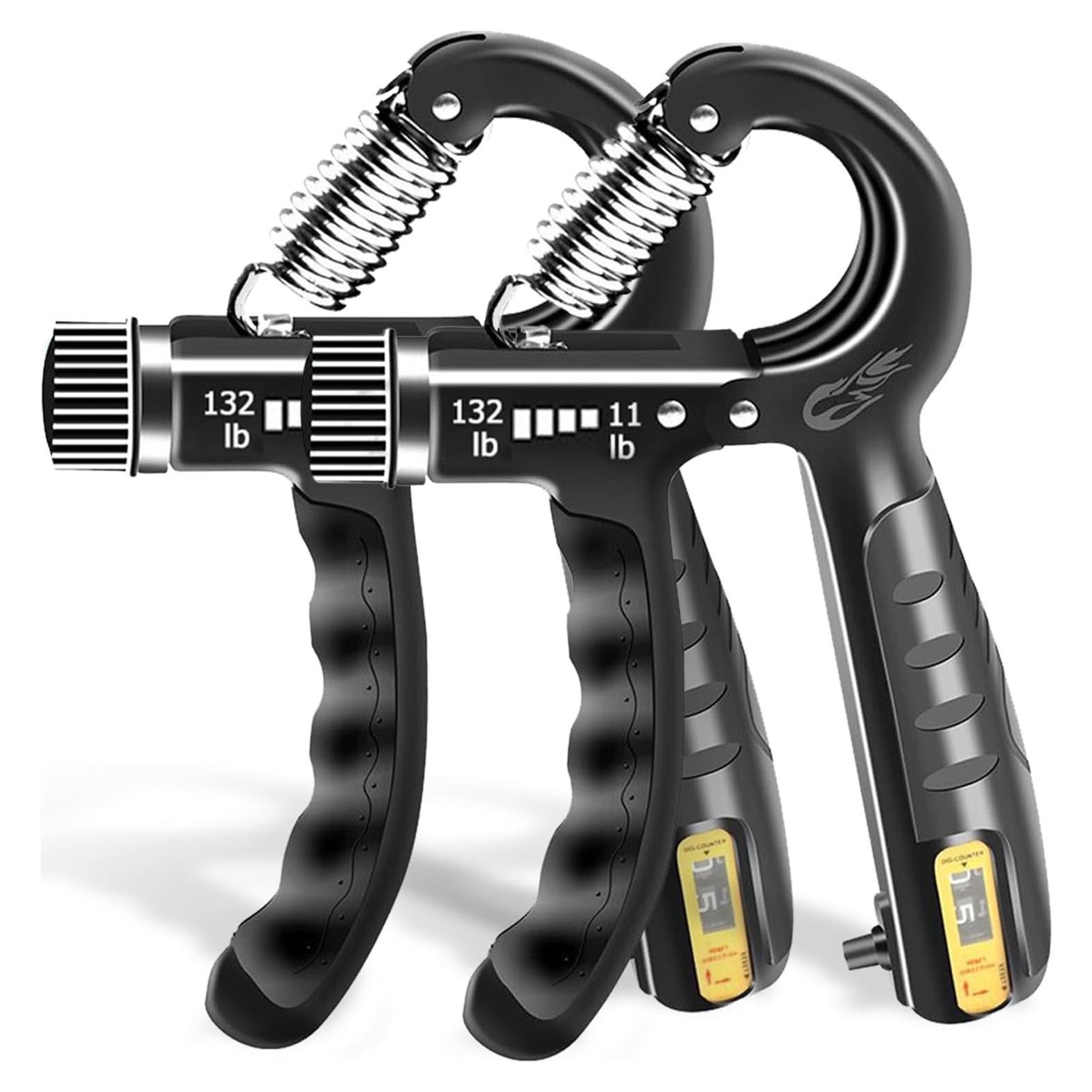 Entrenador de Fuerza de Agarre FLYFE, Ajustable 5-60 kg, Paquete de 2