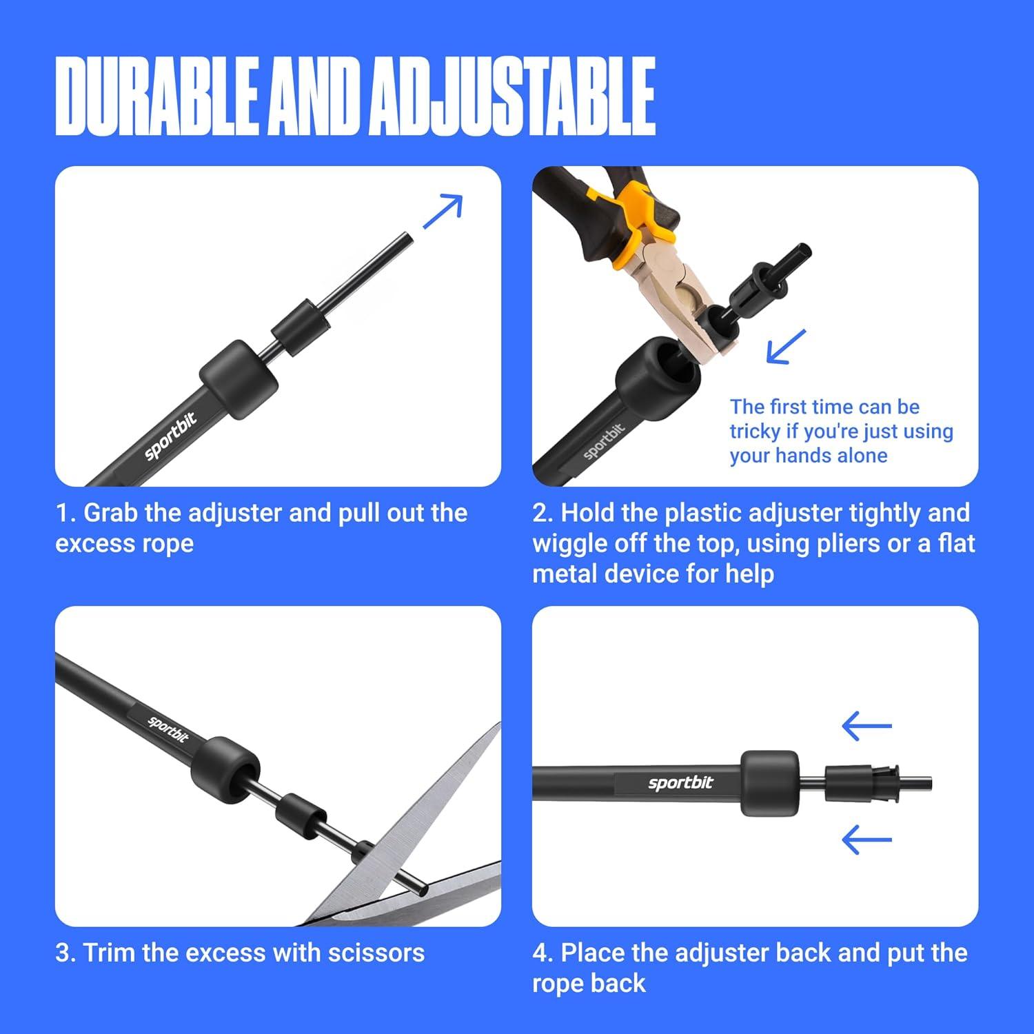 Cuerda de Salto Ajustable SPORTBIT para Fitness 299.72 cm