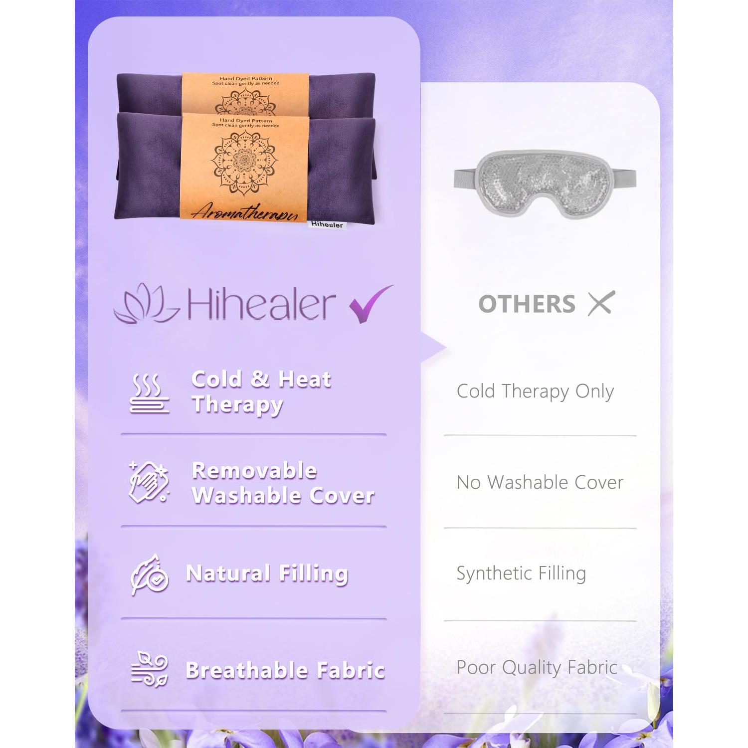 Almohadilla de Ojos Caliente Hihealer con Lavanda 25x10 cm