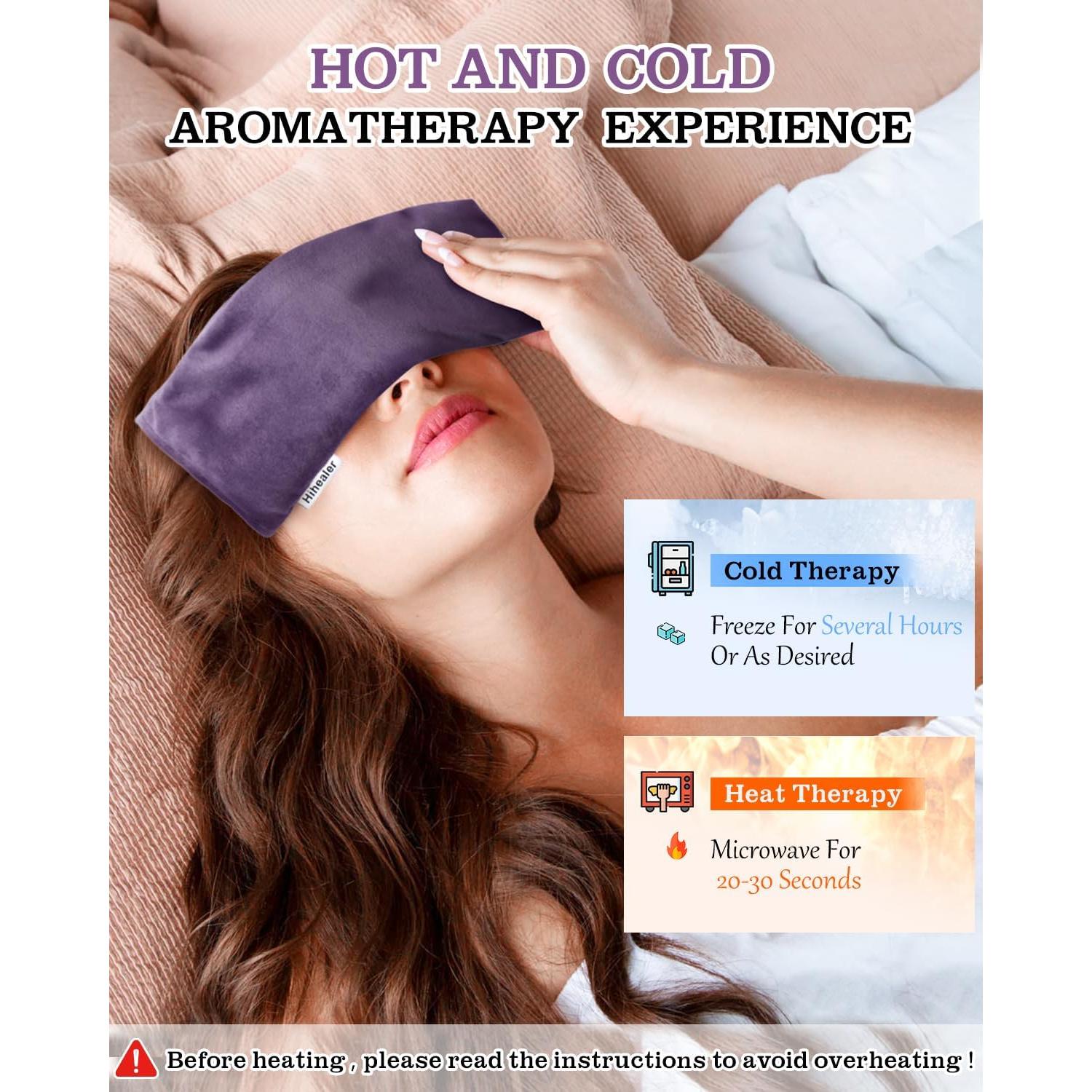 Almohadilla de Ojos Caliente Hihealer con Lavanda 25x10 cm