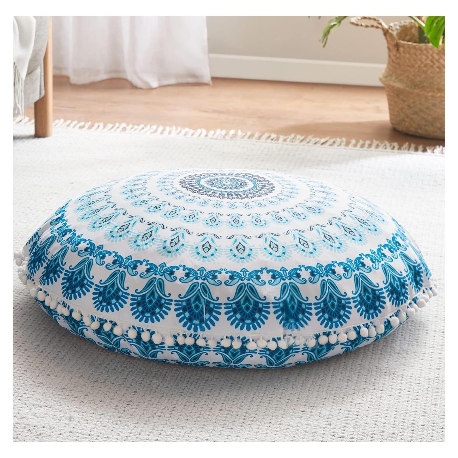 Cojín de Meditación Codi 81 cm Aqua Espuma de Memoria Bohemio