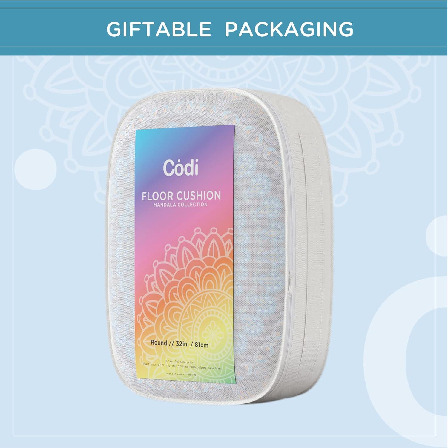 Cojín de Meditación Codi 81 cm Aqua Espuma de Memoria Bohemio