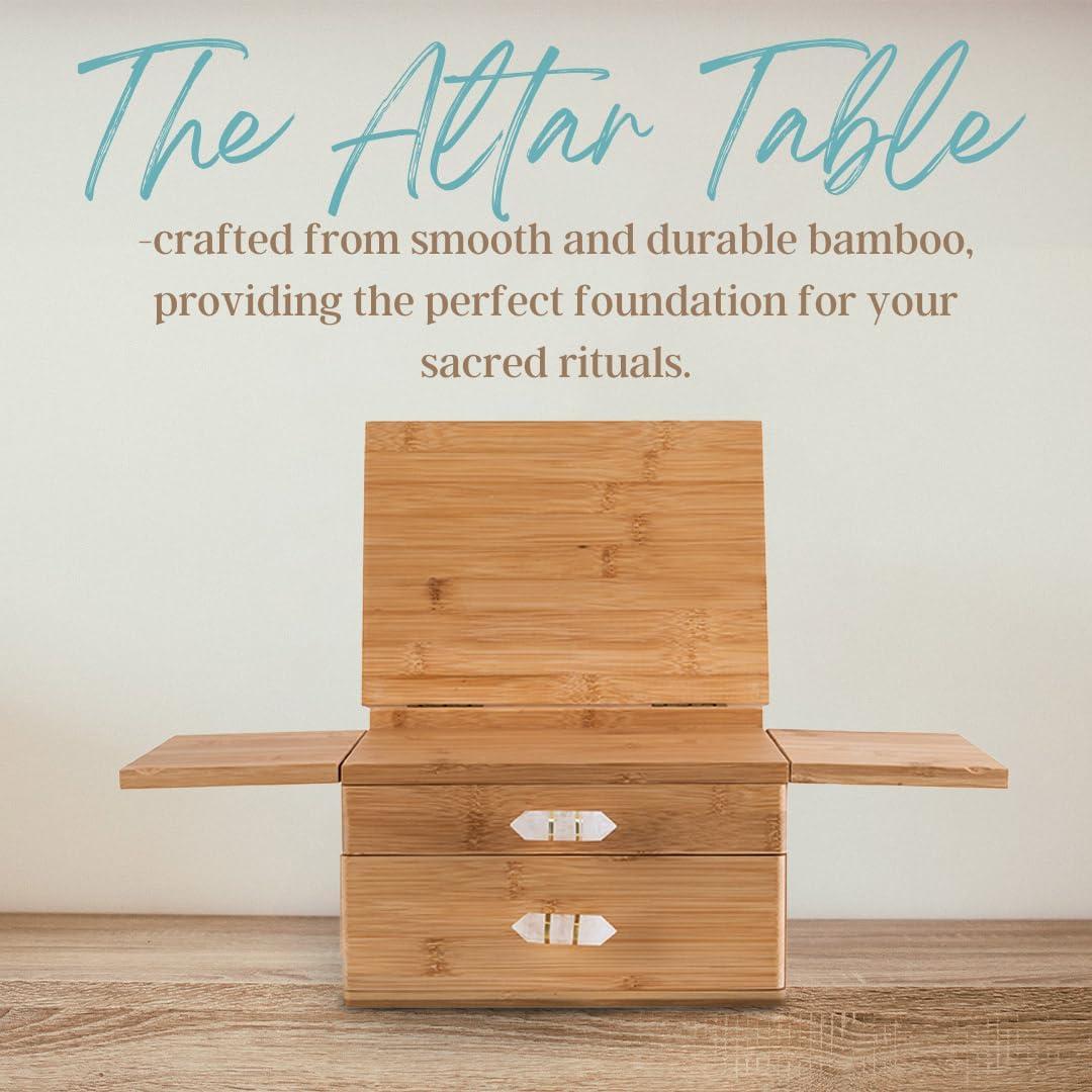 Mesa de Altar de Bambú Mindfulness Energético 28x20 cm