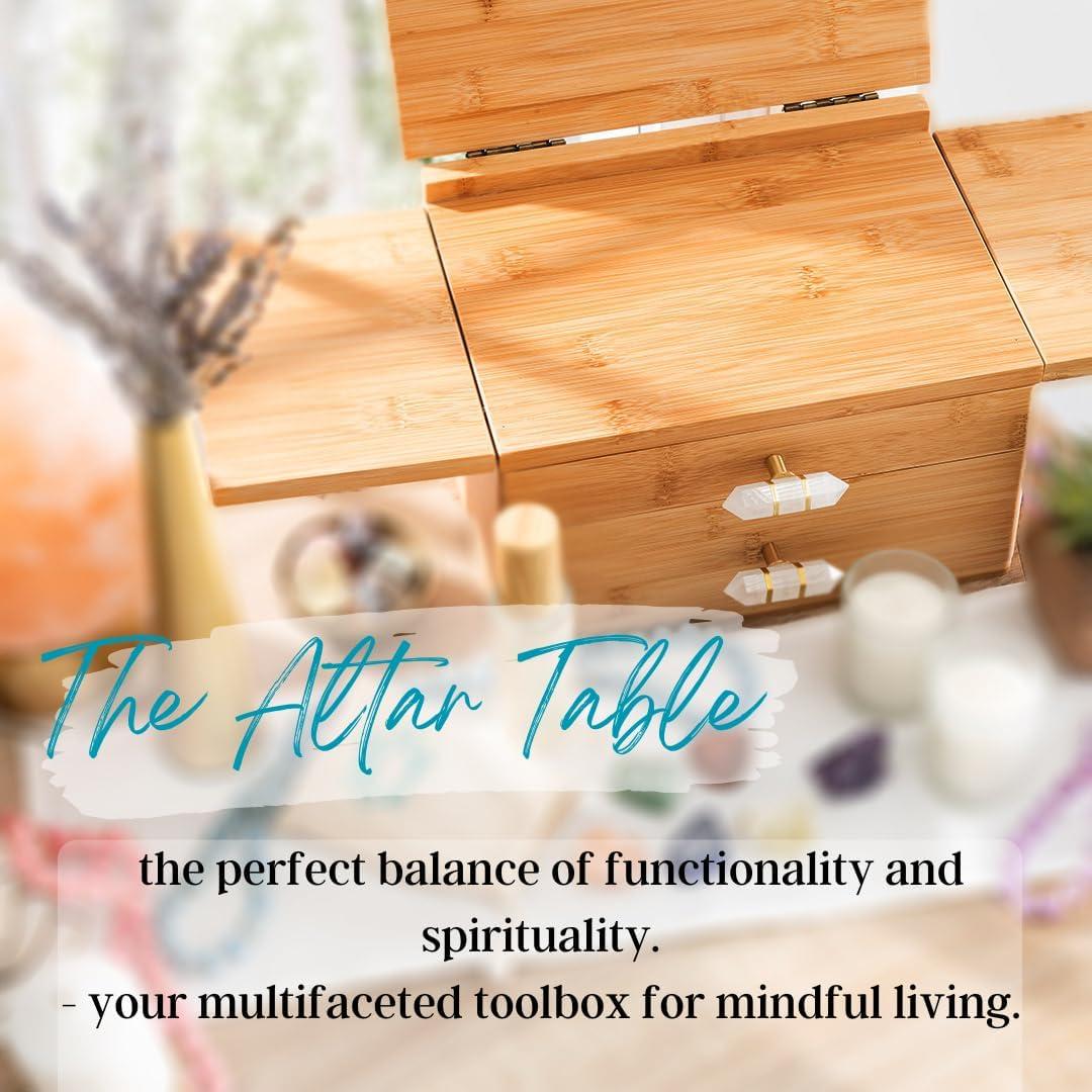 Mesa de Altar de Bambú Mindfulness Energético 28x20 cm