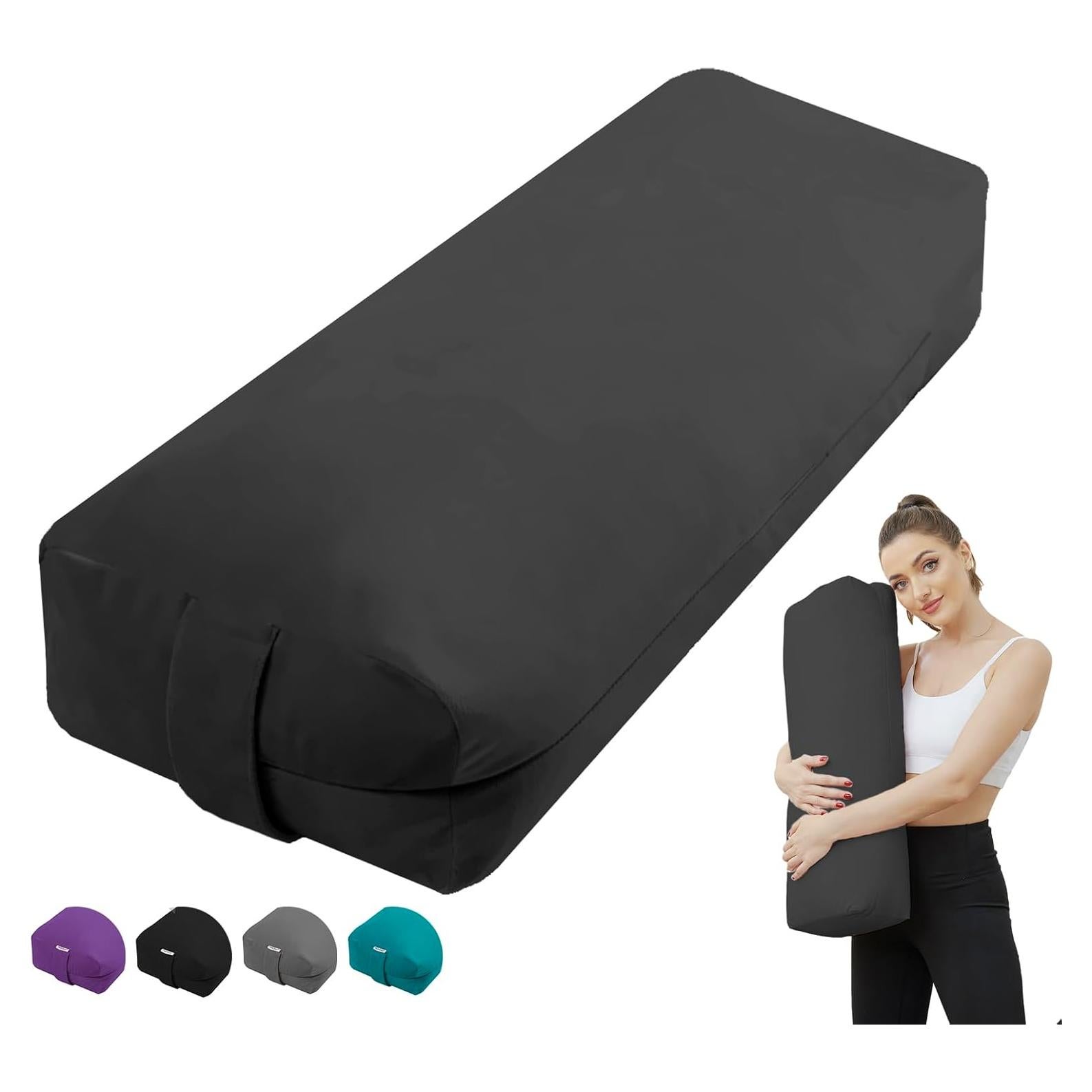 Cojín de Meditación TokSay 68x25.4x12.7 cm Terciopelo Negro