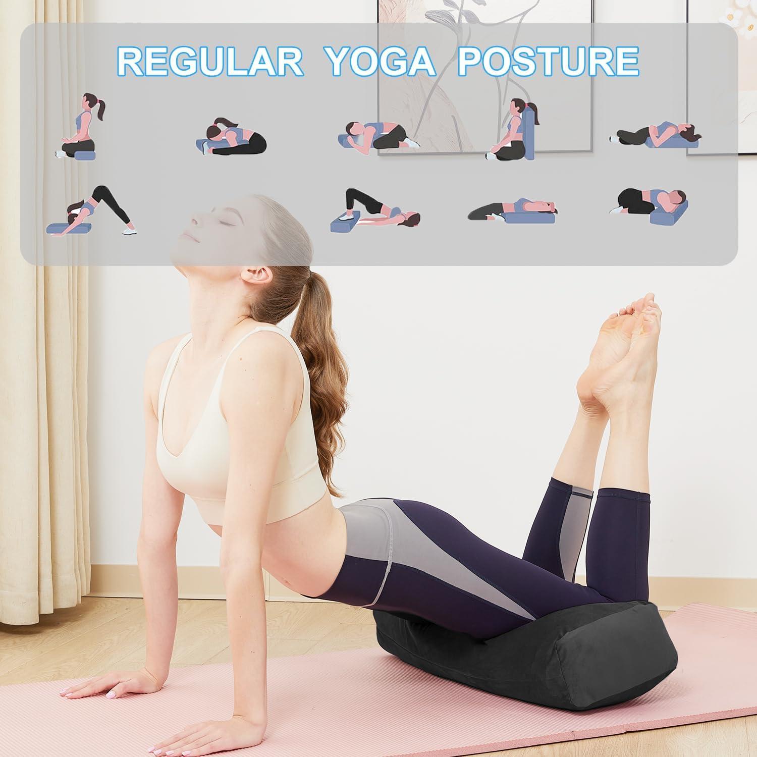 Cojín de Meditación TokSay 68x25.4x12.7 cm Terciopelo Negro