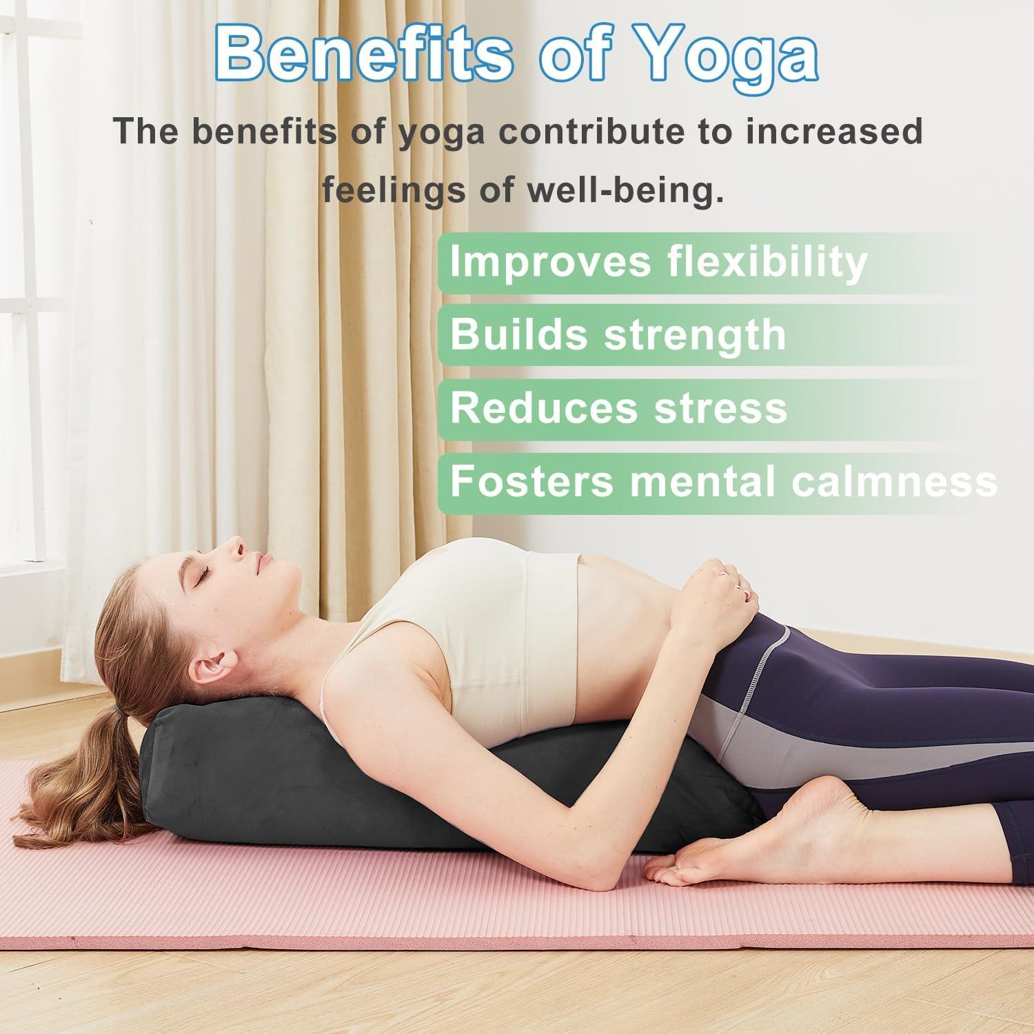 Cojín de Meditación TokSay 68x25.4x12.7 cm Terciopelo Negro