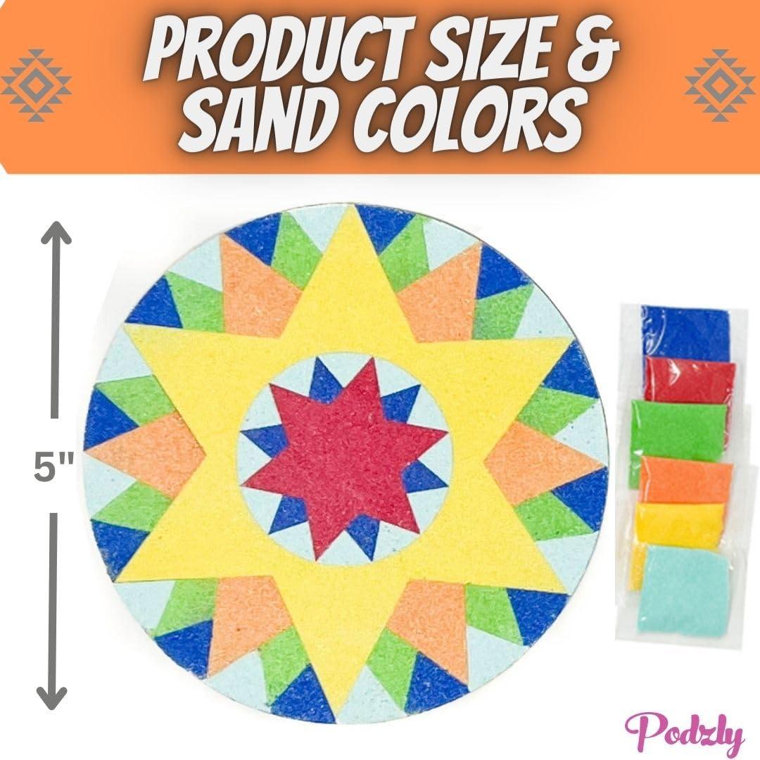 Kits de Manualidades de Pintura de Arena Mandala Podzly - 24 Piezas
