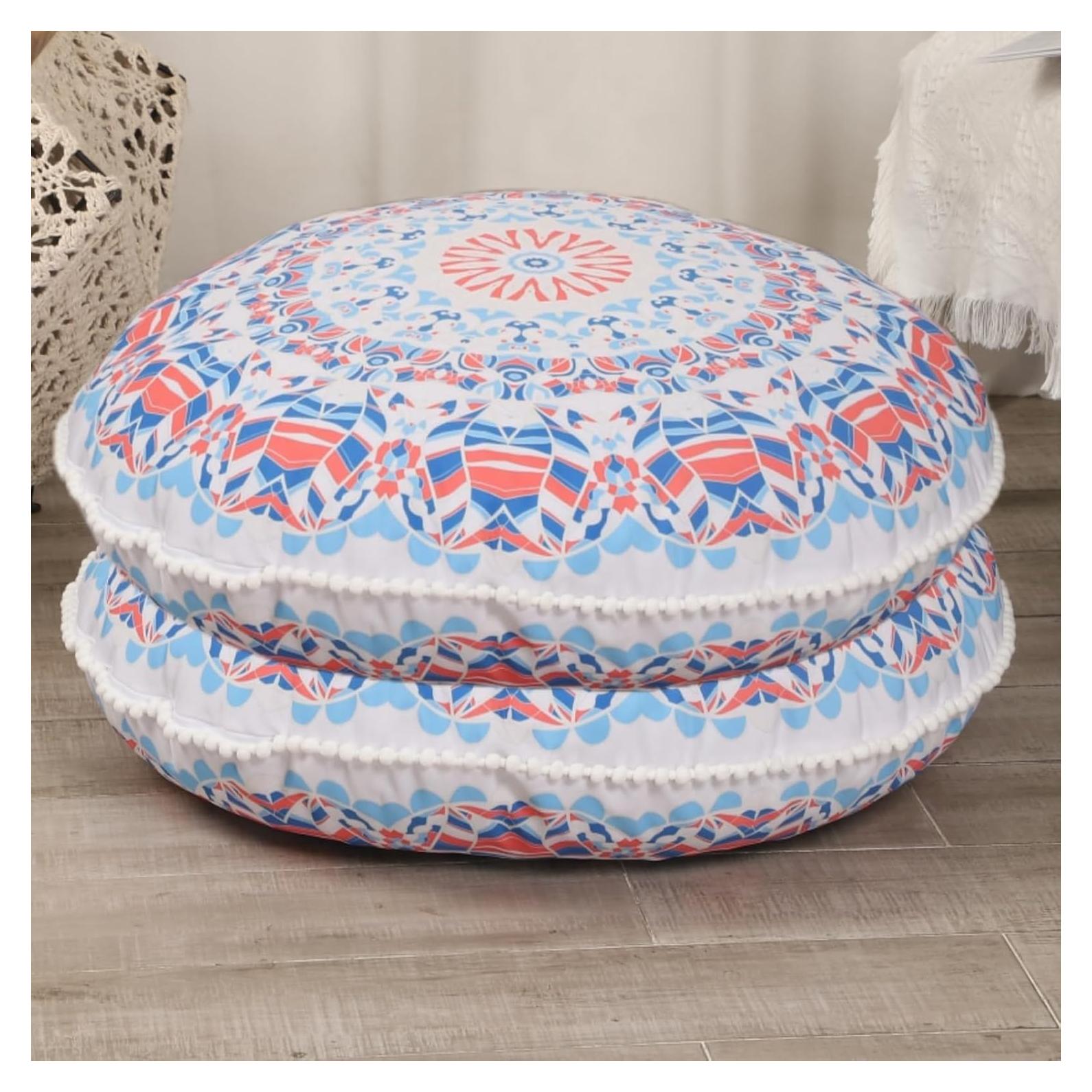 Cojines de Piso LOVMOC 81 cm Espuma Viscoelástica Aqua - 2 Piezas