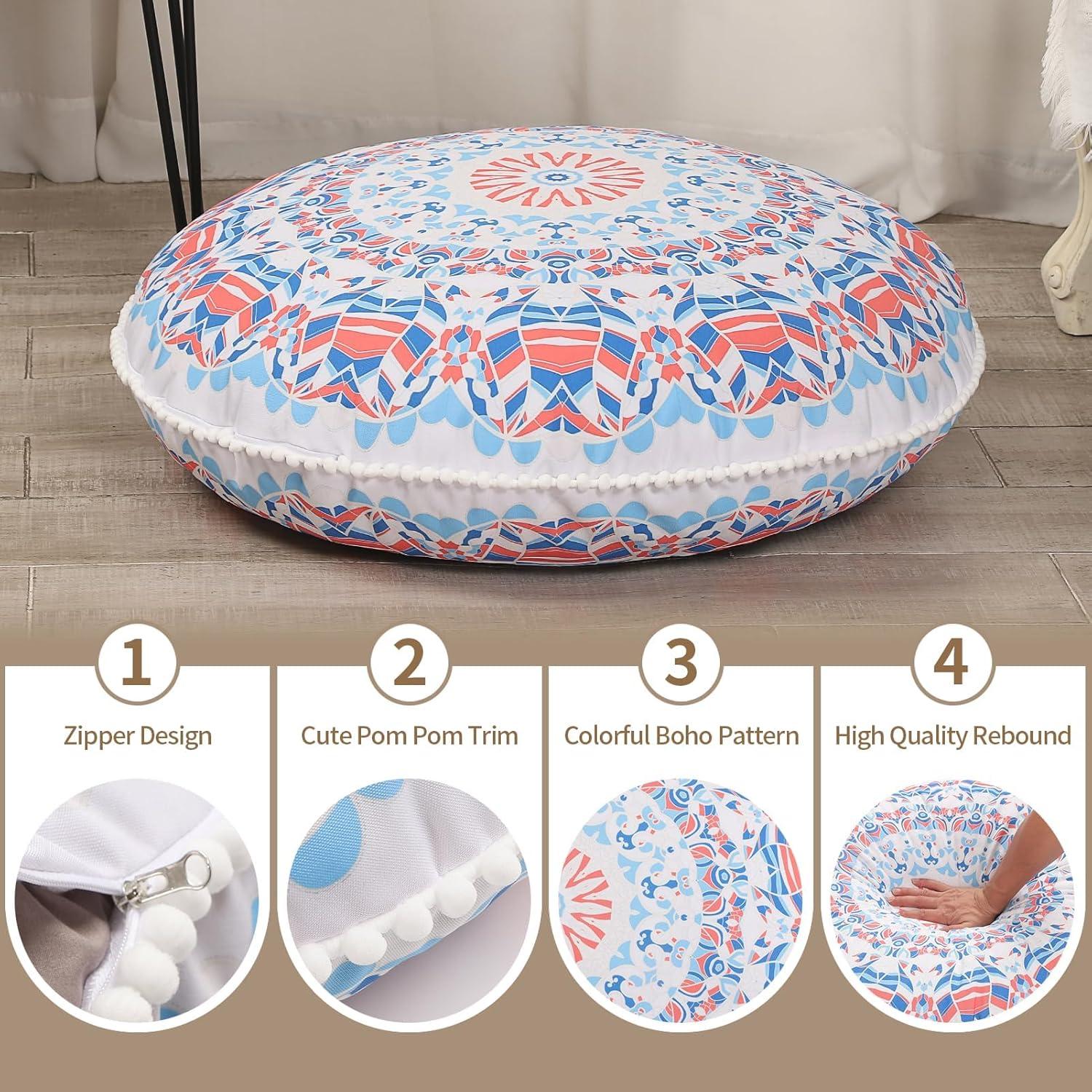 Cojines de Piso LOVMOC 81 cm Espuma Viscoelástica Aqua - 2 Piezas