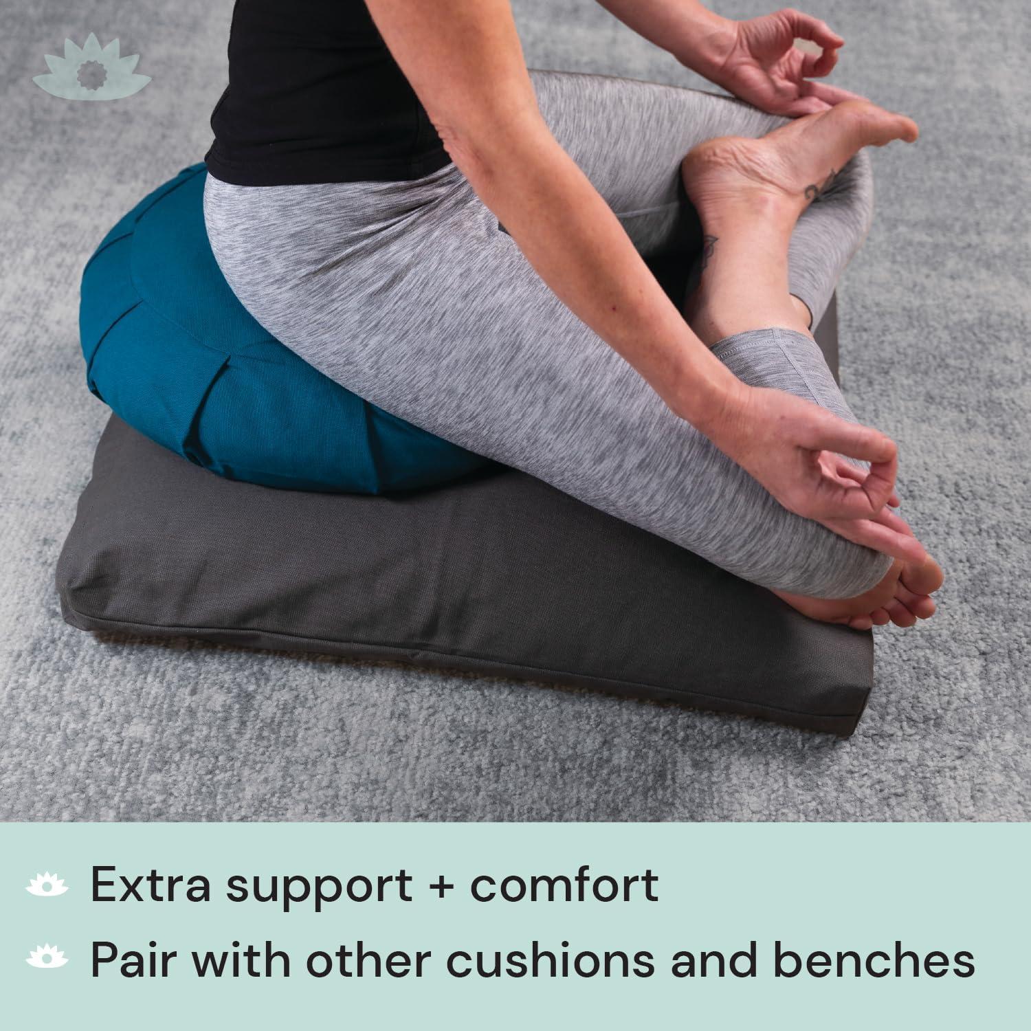 Zabuton, Eclipse line, Buckwheat Filled Meditation Cushion, 23" x 23"