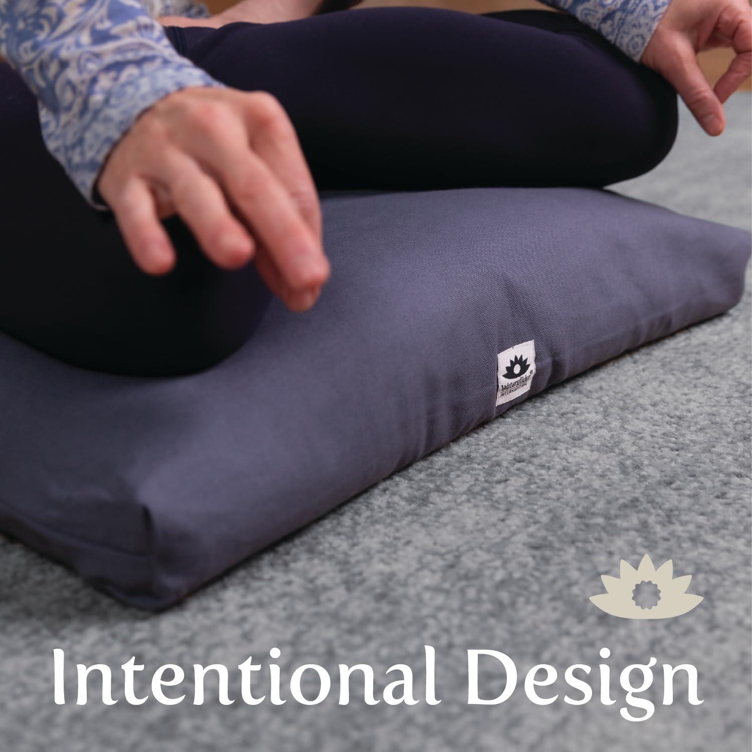 Zabuton, Eclipse line, Buckwheat Filled Meditation Cushion, 23" x 23"