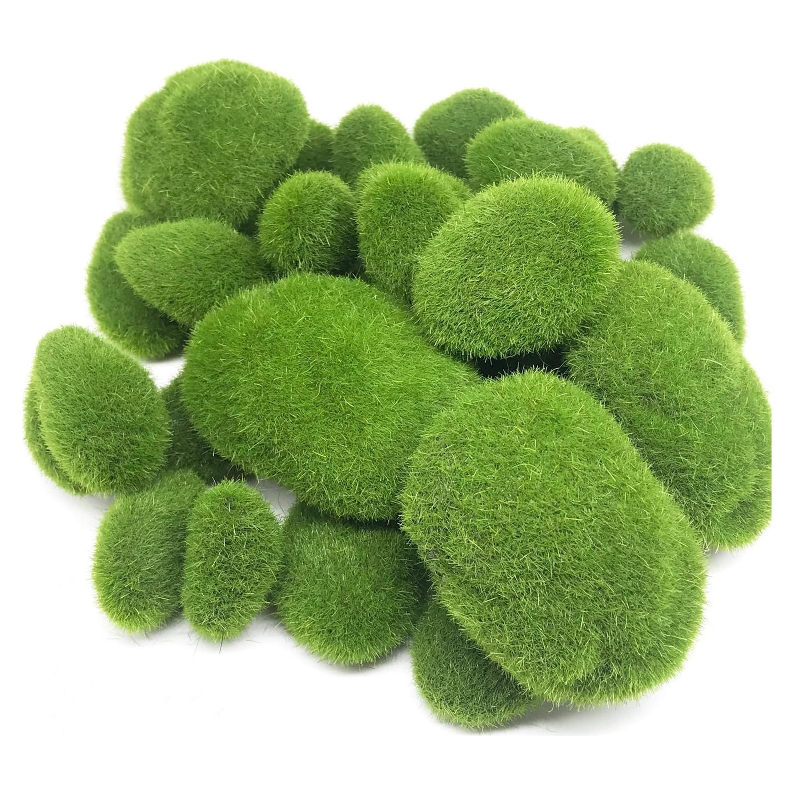 Woohome 30 PCS Rocas de Musgo Artificial Decorativas