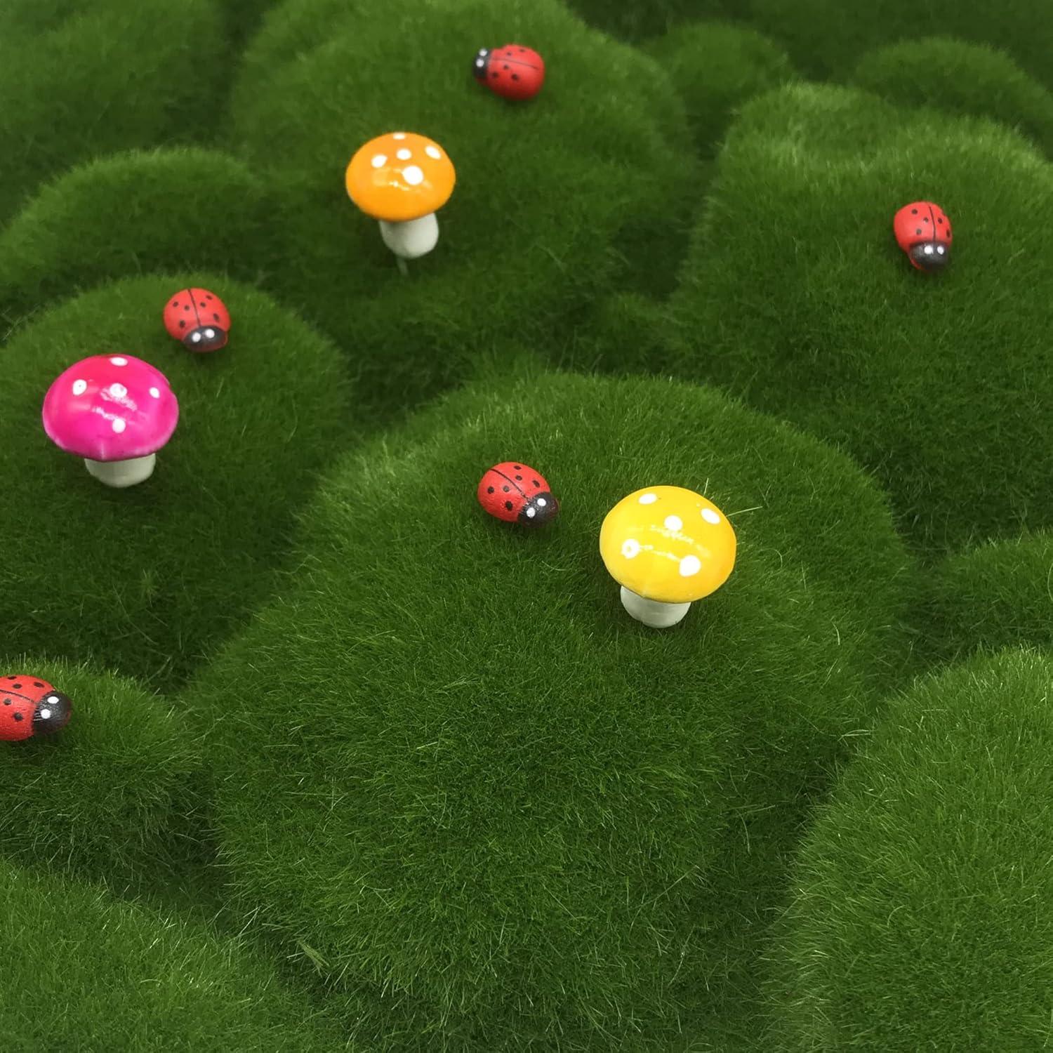 Woohome 20 PCS Musgo Artificial y Rocas Decorativas 30 cm