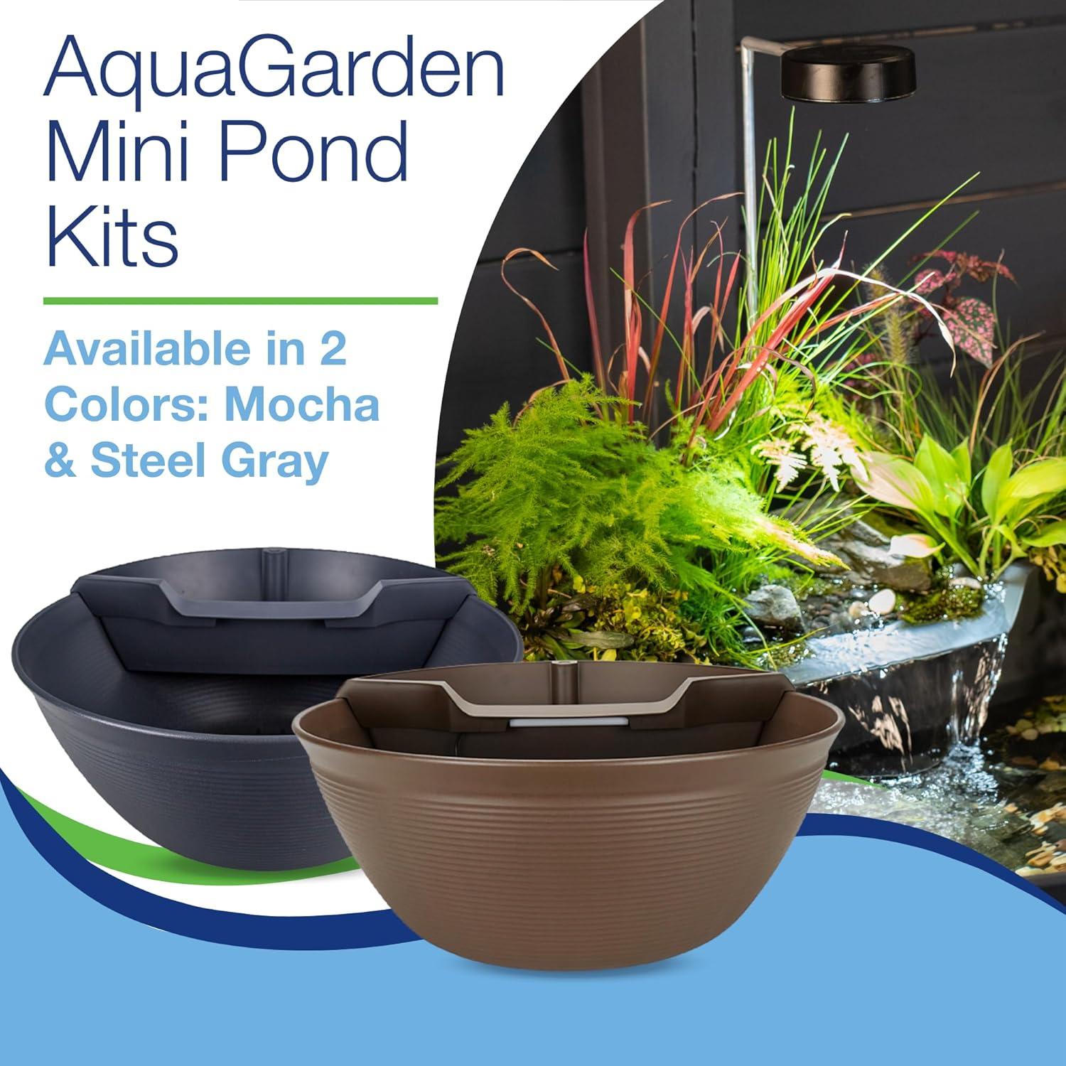 Kit Mini Estanque Aquascape 60cm con Fuente y Bomba Marrón
