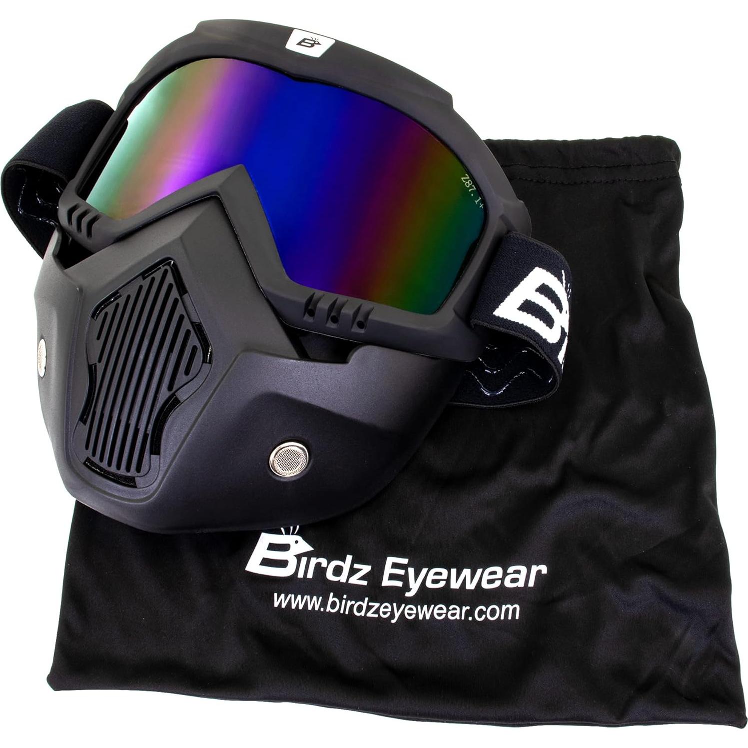 Gafas de Motocicleta Birdz Skylark con Máscara Desmontable