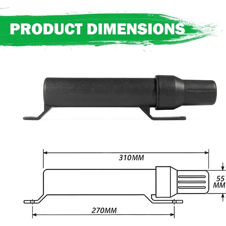 Tubo de Herramientas Impermeable MOTO4U Mini 310mm Negro