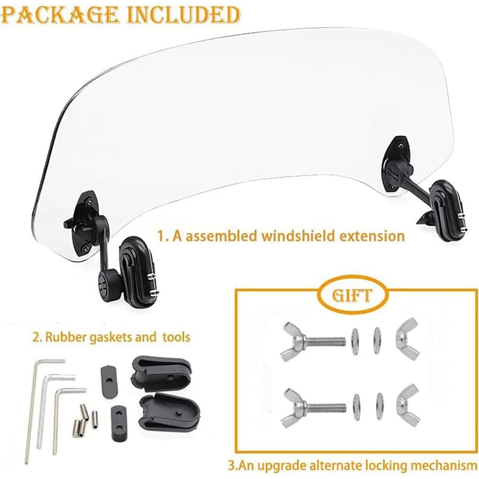 Extensión de Parabrisas Ajustable Motoparty Universal 0.40kg