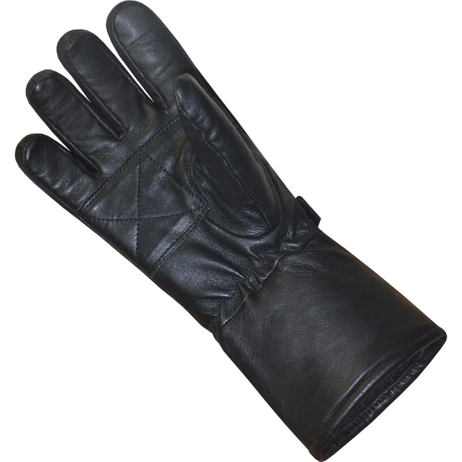 Guantes de Motocicleta de Piel de Vaca Unik 1250-00-S Negros