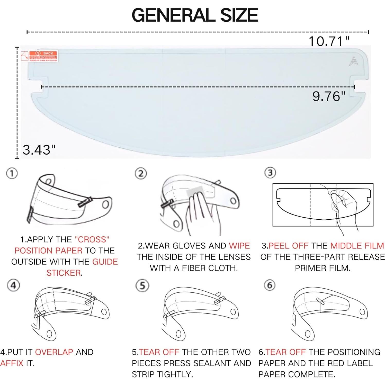 Visera Antivaho Universal Logto para Casco de Motocicleta