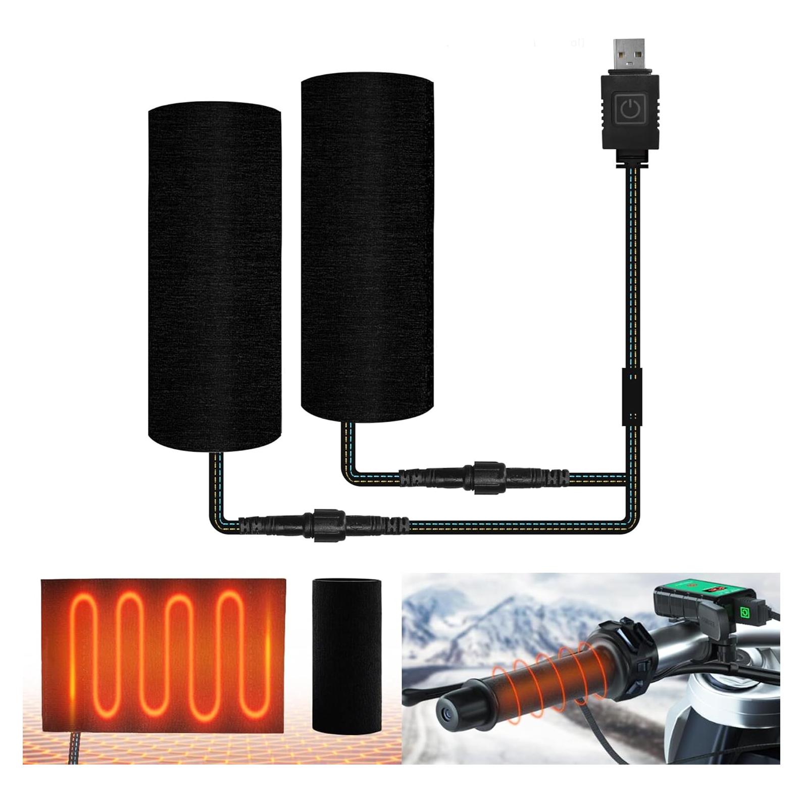 Cubierta de Agarre Calentado Powersports 5V USB Impermeable