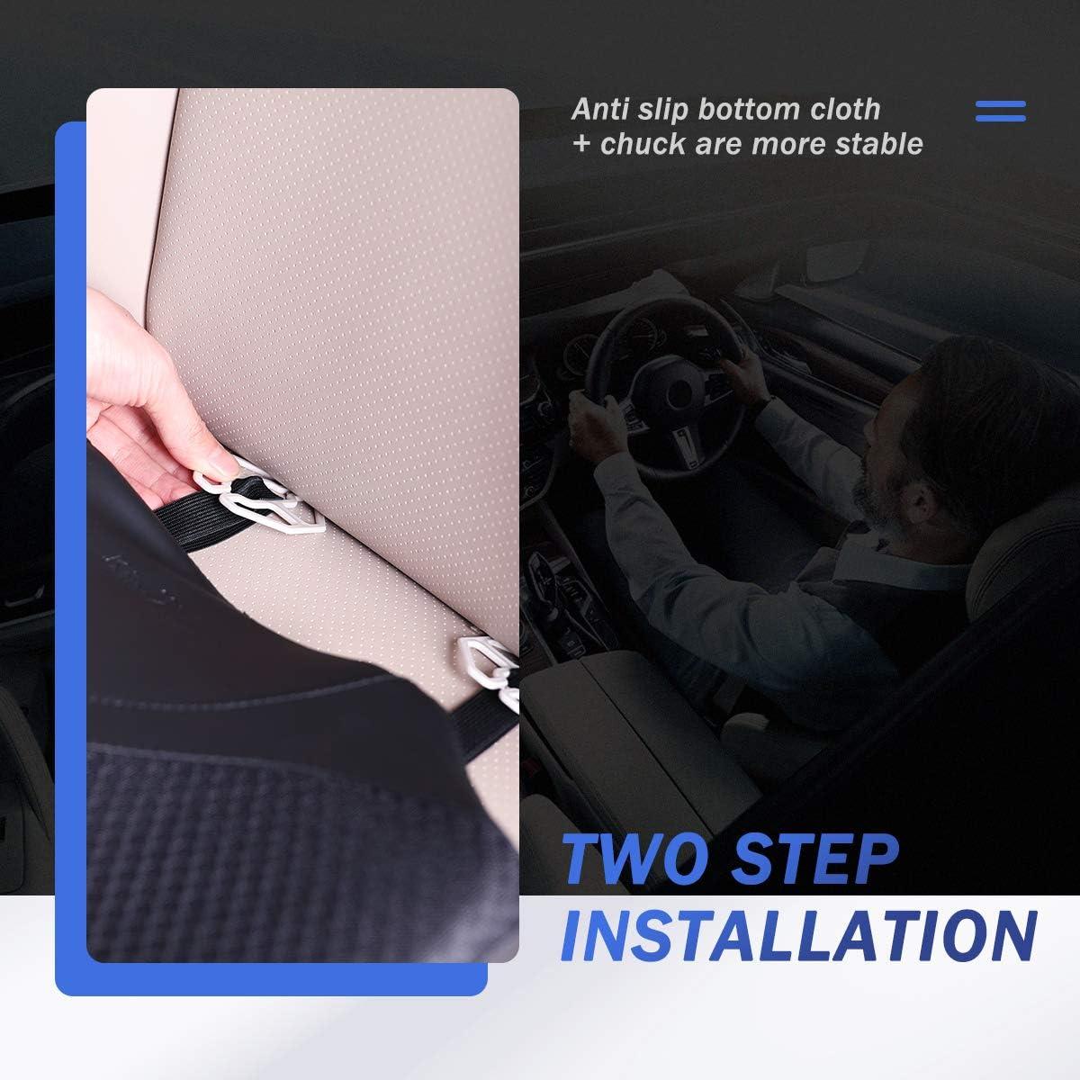 Cojín de Asiento de Coche KINGLETING Espuma Viscoelástica Negro