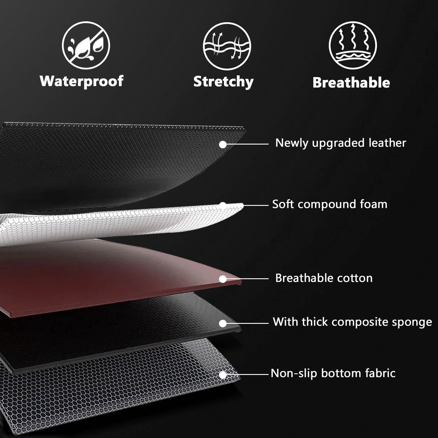 Funda de Asiento de Coche PTYYDS Neopreno Impermeable Negro