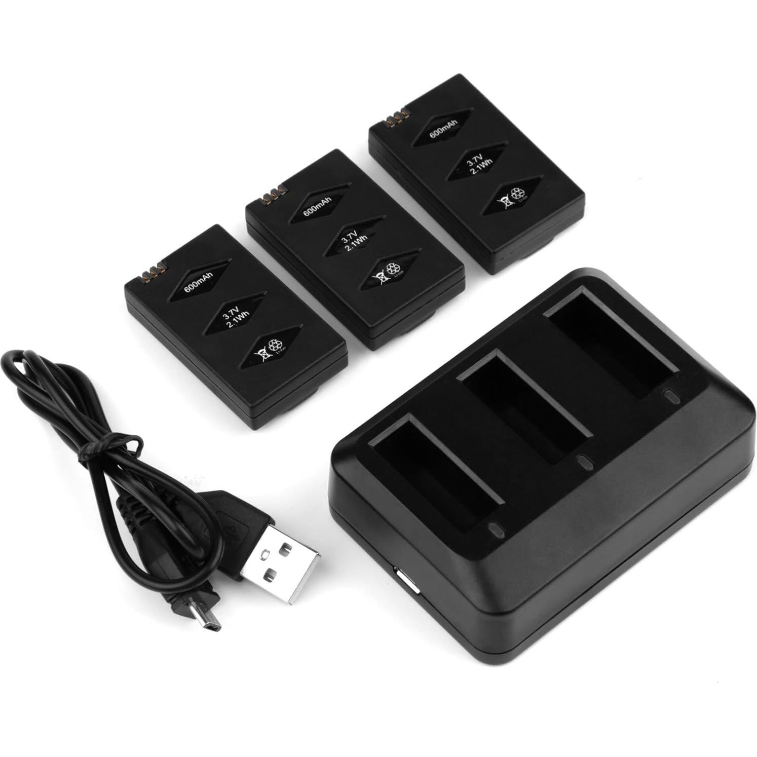 Kit Cargador Batería SHOOT 3 Pack 660mAh 3.7V Parrot MiniDrone