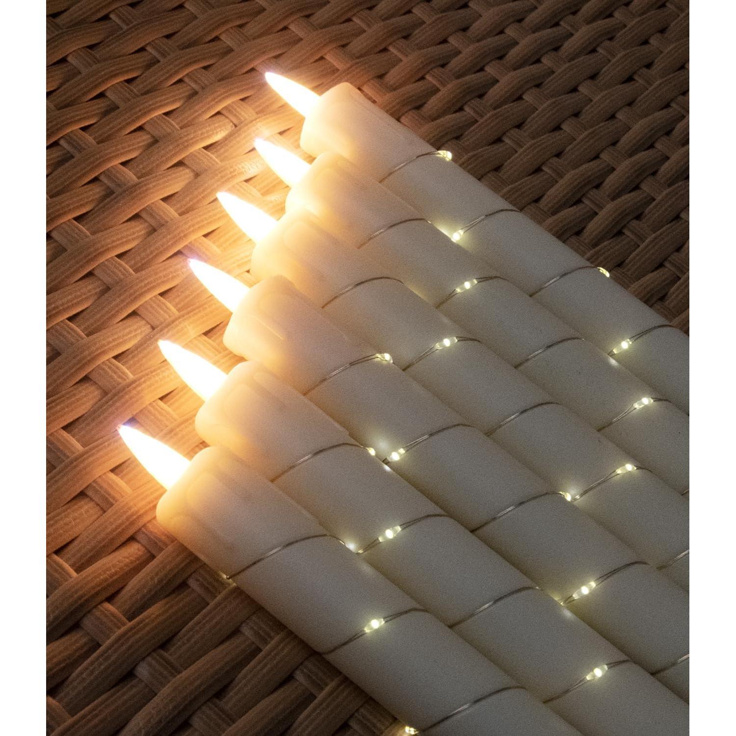 Vela LED sin llama Danip con control remoto y luz de estrellas