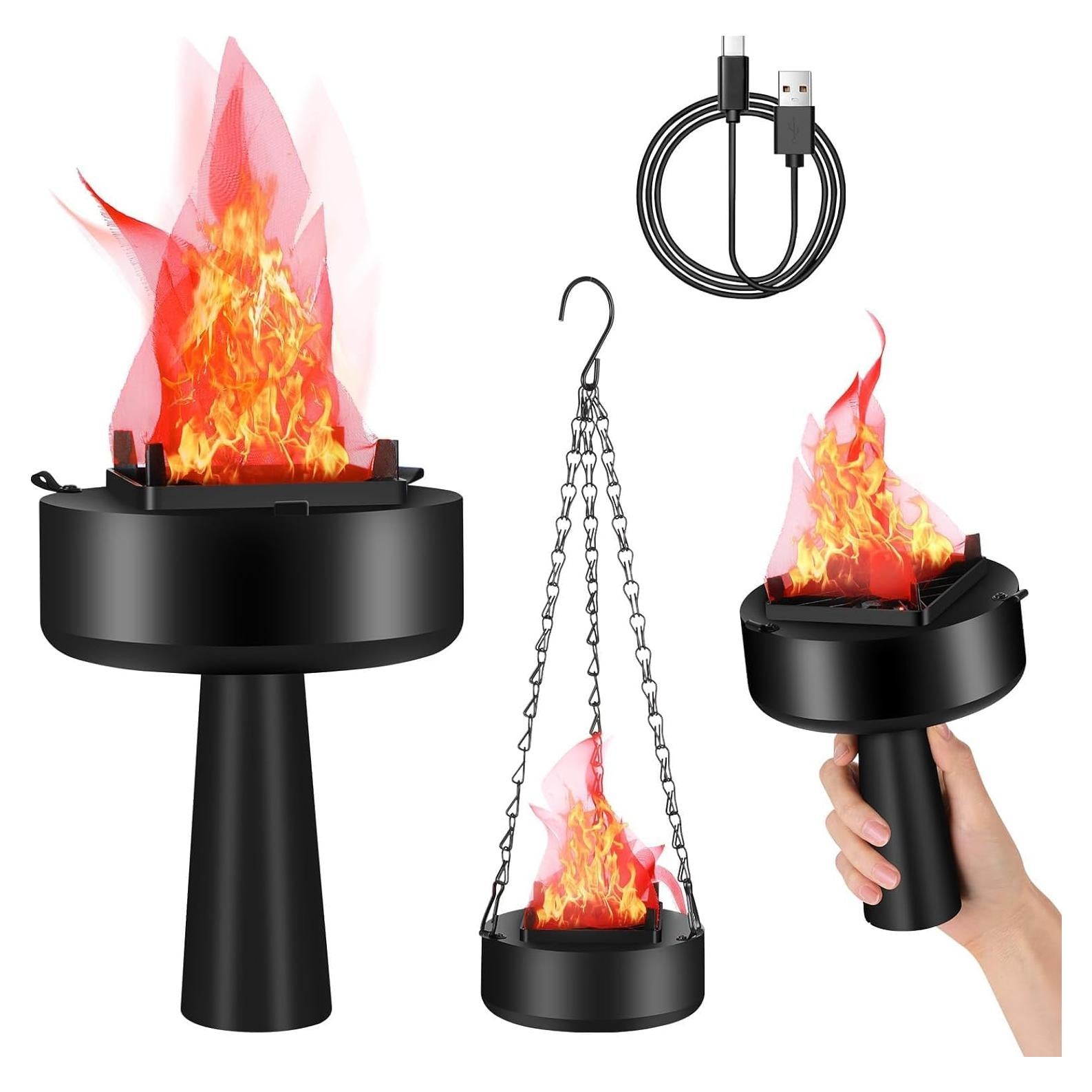 Lámpara de Llama Falsa LED Recargable USB Dolodomy 3D