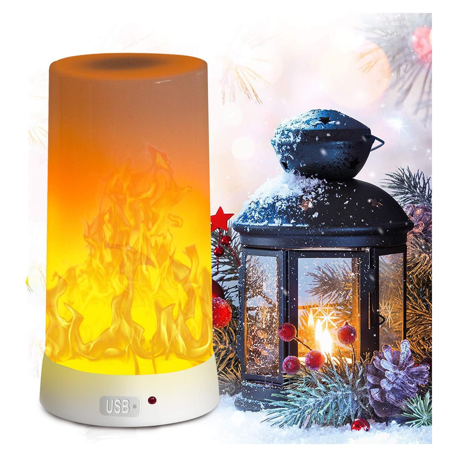 Lámpara LED Efecto Llama PDGROW Recargable USB 4 Modos