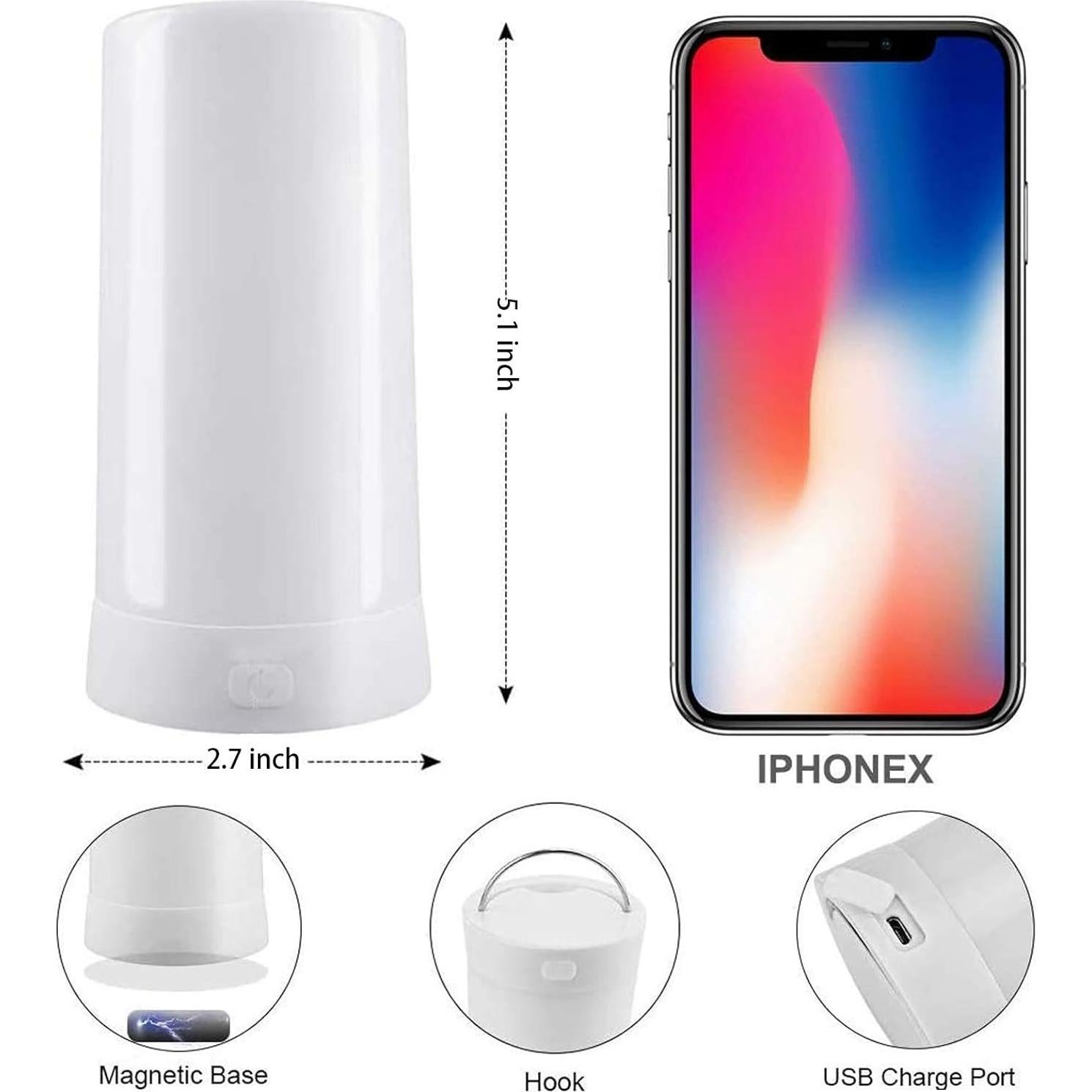 Lámpara LED Efecto Llama PDGROW Recargable USB 4 Modos