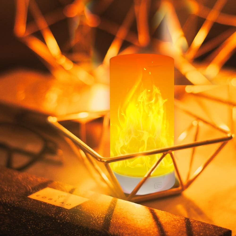 Lámpara LED Efecto Llama PDGROW Recargable USB 4 Modos
