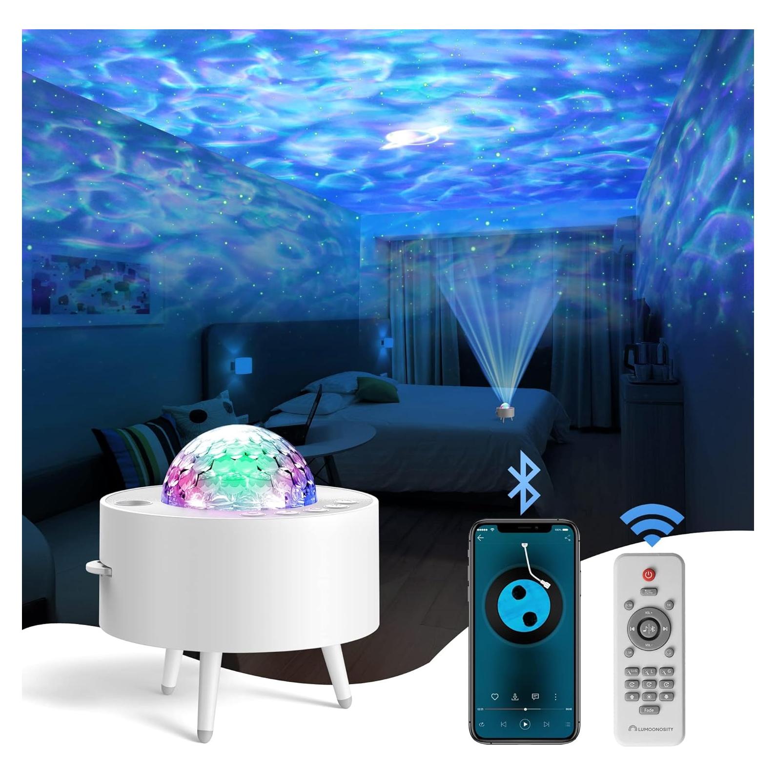 Proyector de Olas Lumoonosity - Luz Nocturna Estrellada 13cm