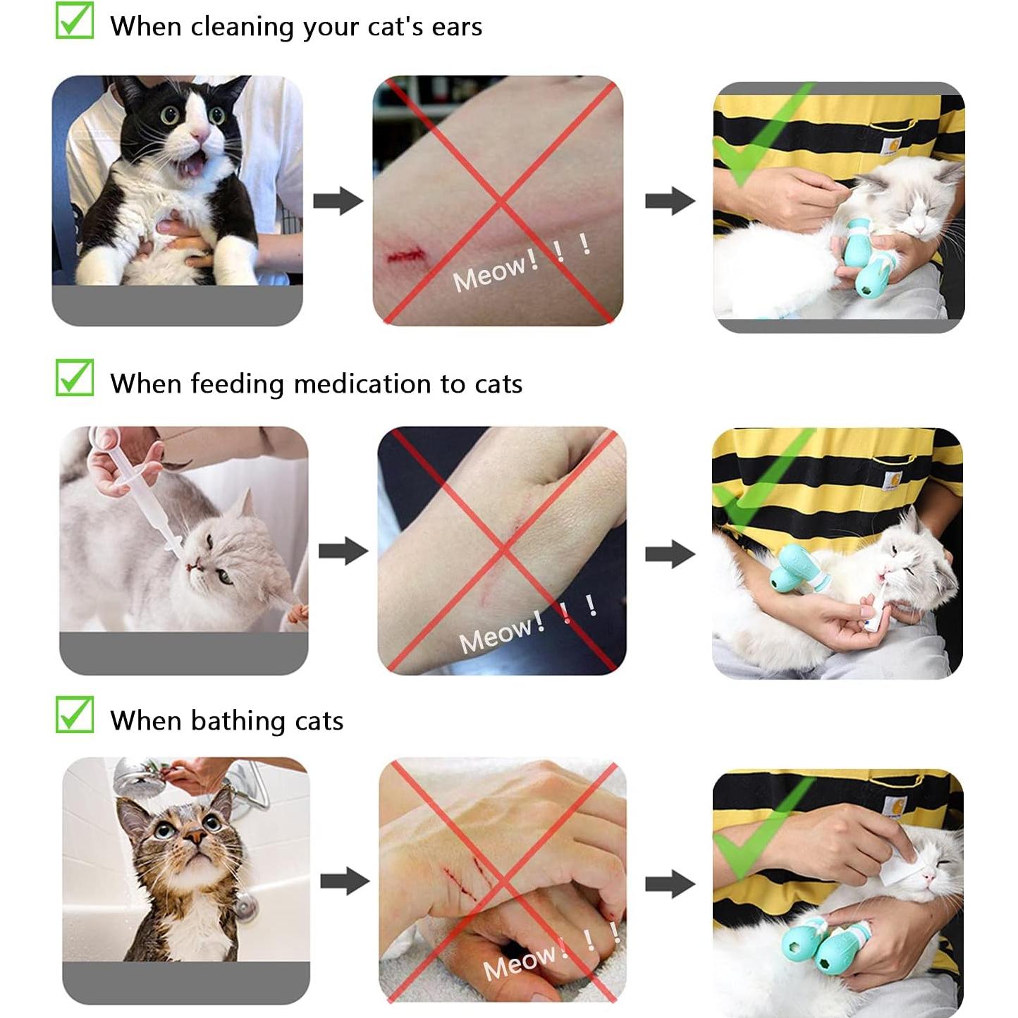 Botas de Silicona Ajustables para Gatos MSMUOEZ G400 Verde