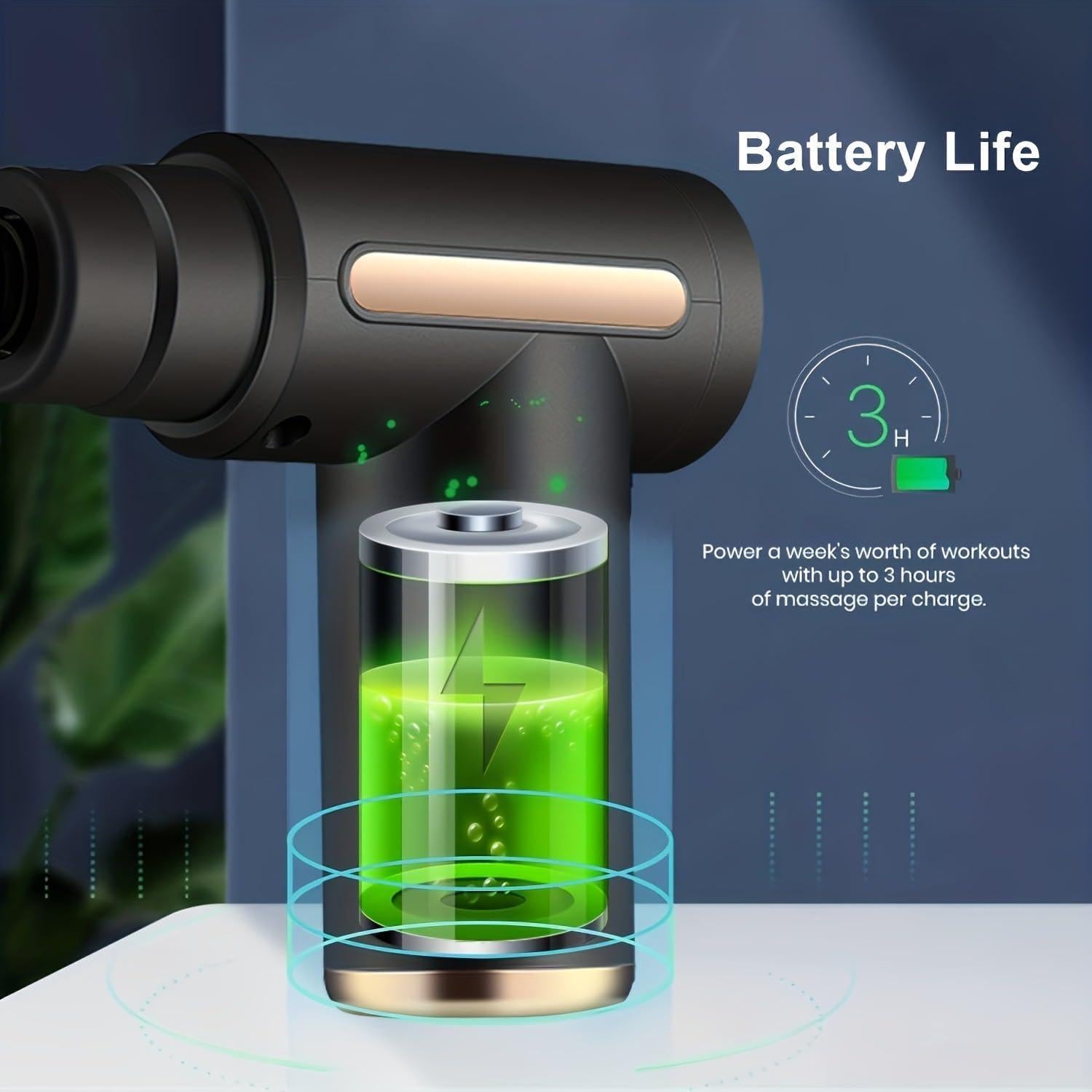 Pistola de Masaje Portátil Zeera Lumina RM 6 Velocidades 0.45kg