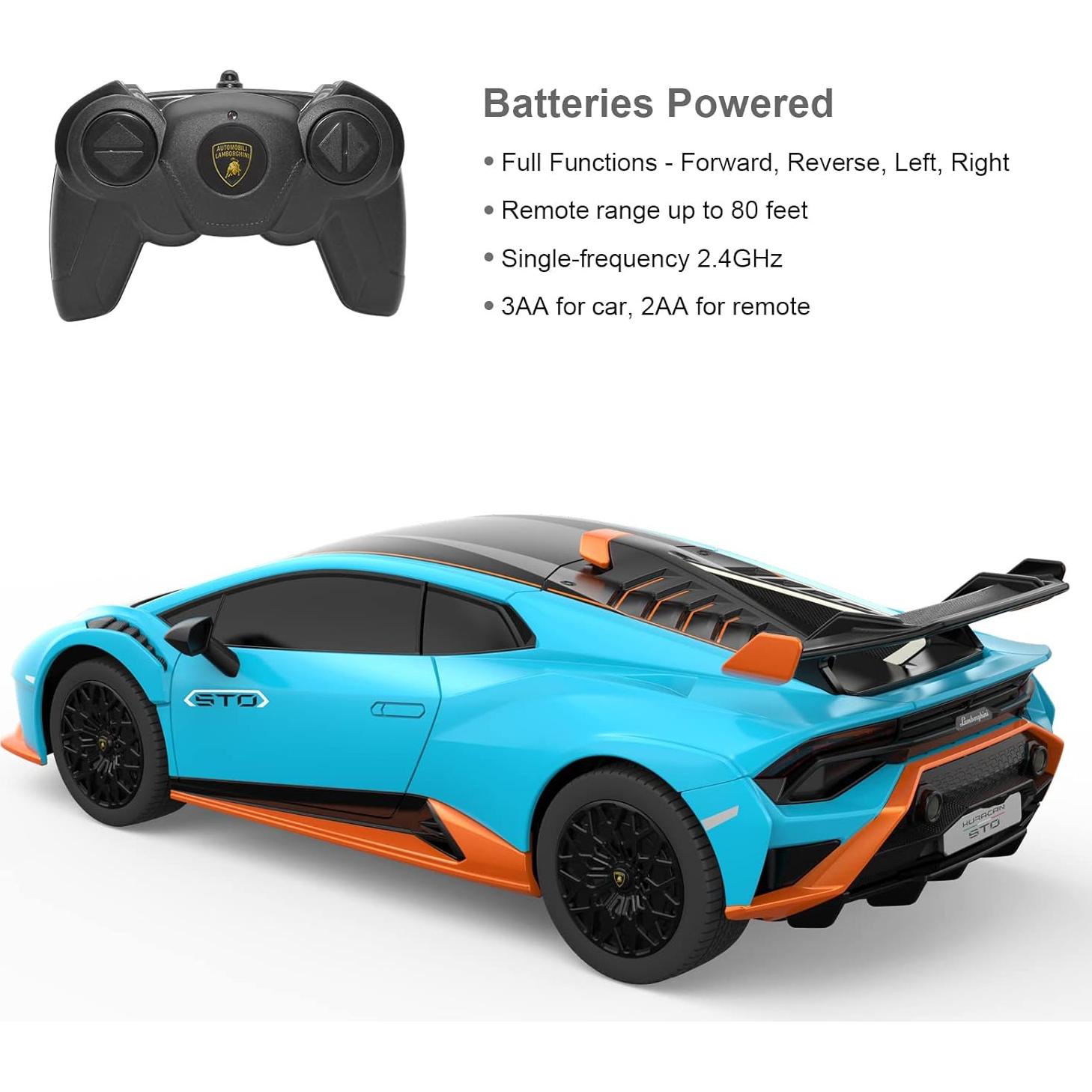 Coche RC Rastar Lamborghini Huracán STO 1:24 Azul