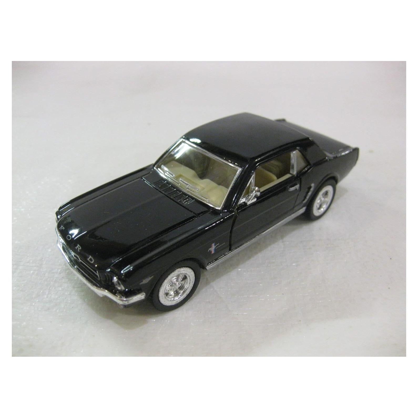 Modelo de Coche Ford Mustang 1964 1:36 KiNSMART Metal Negro