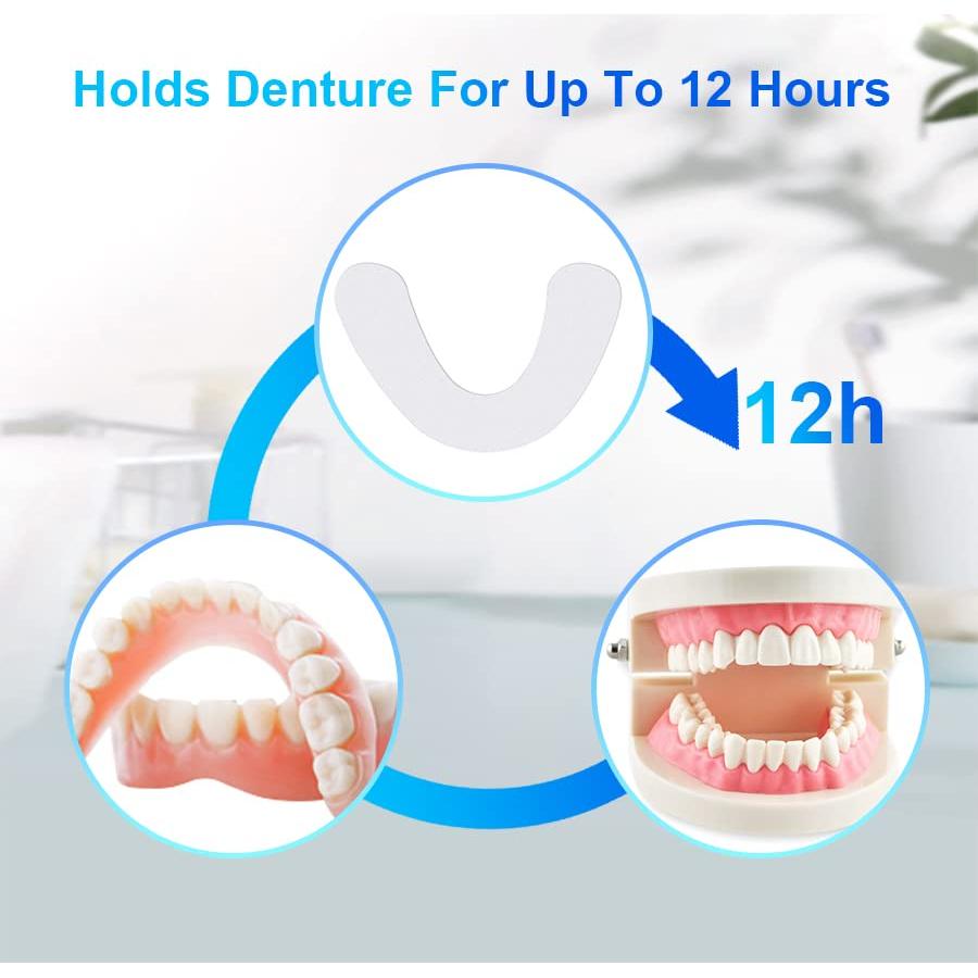 120 Almohadillas Adhesivas para Dentaduras Inferiores Ovovo