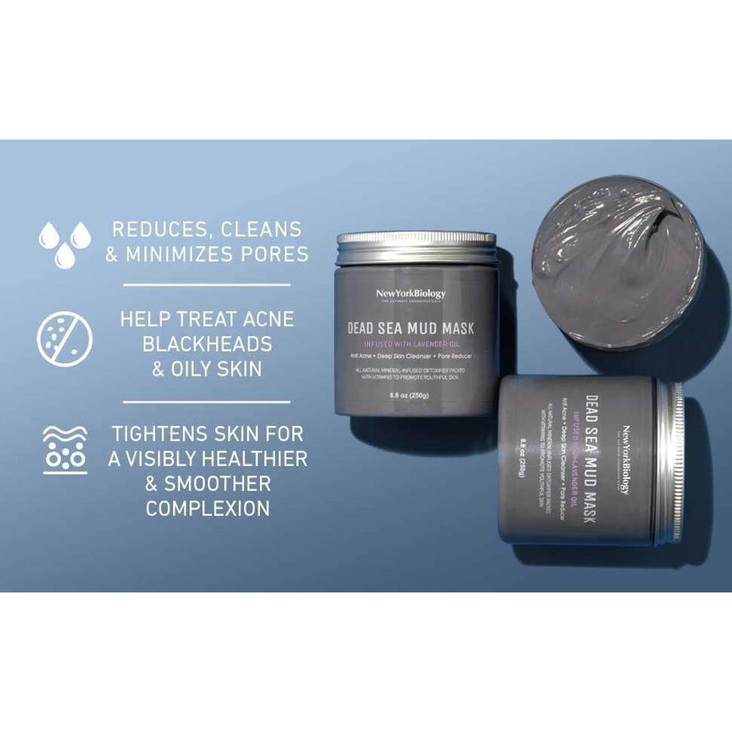 Máscara de Barro del Mar Muerto New York Biology 248g - Lavanda