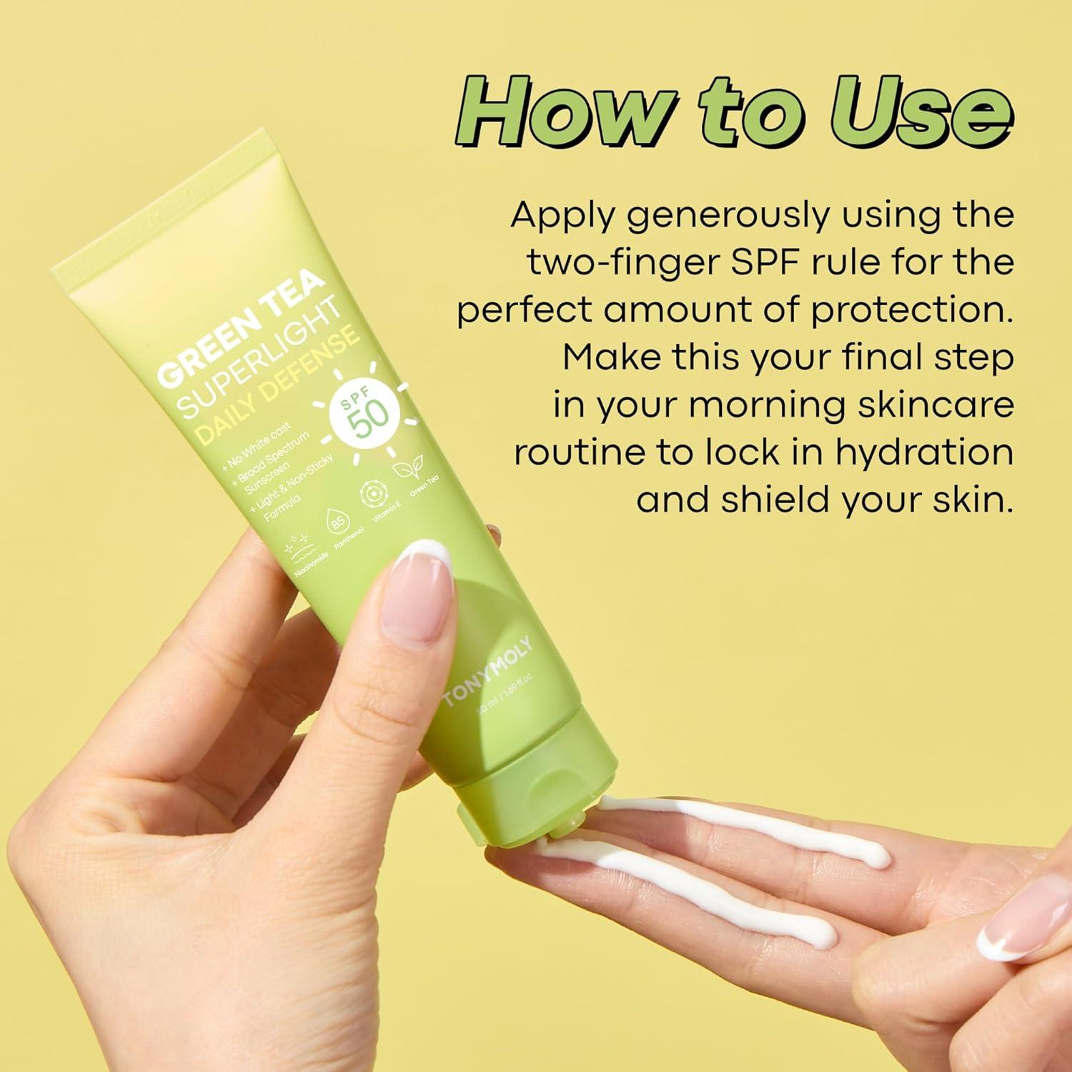 Protector Solar TONYMOLY Té Verde SPF 50 50ml - No Graso