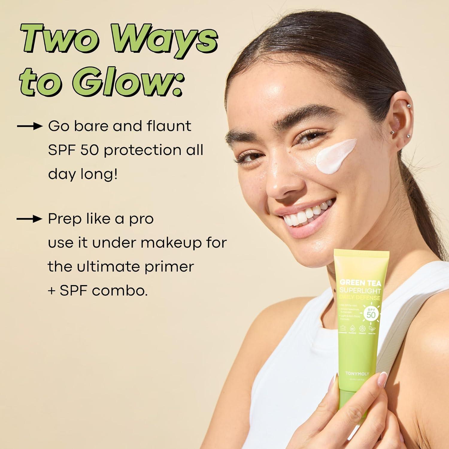 Protector Solar TONYMOLY Té Verde SPF 50 50ml - No Graso